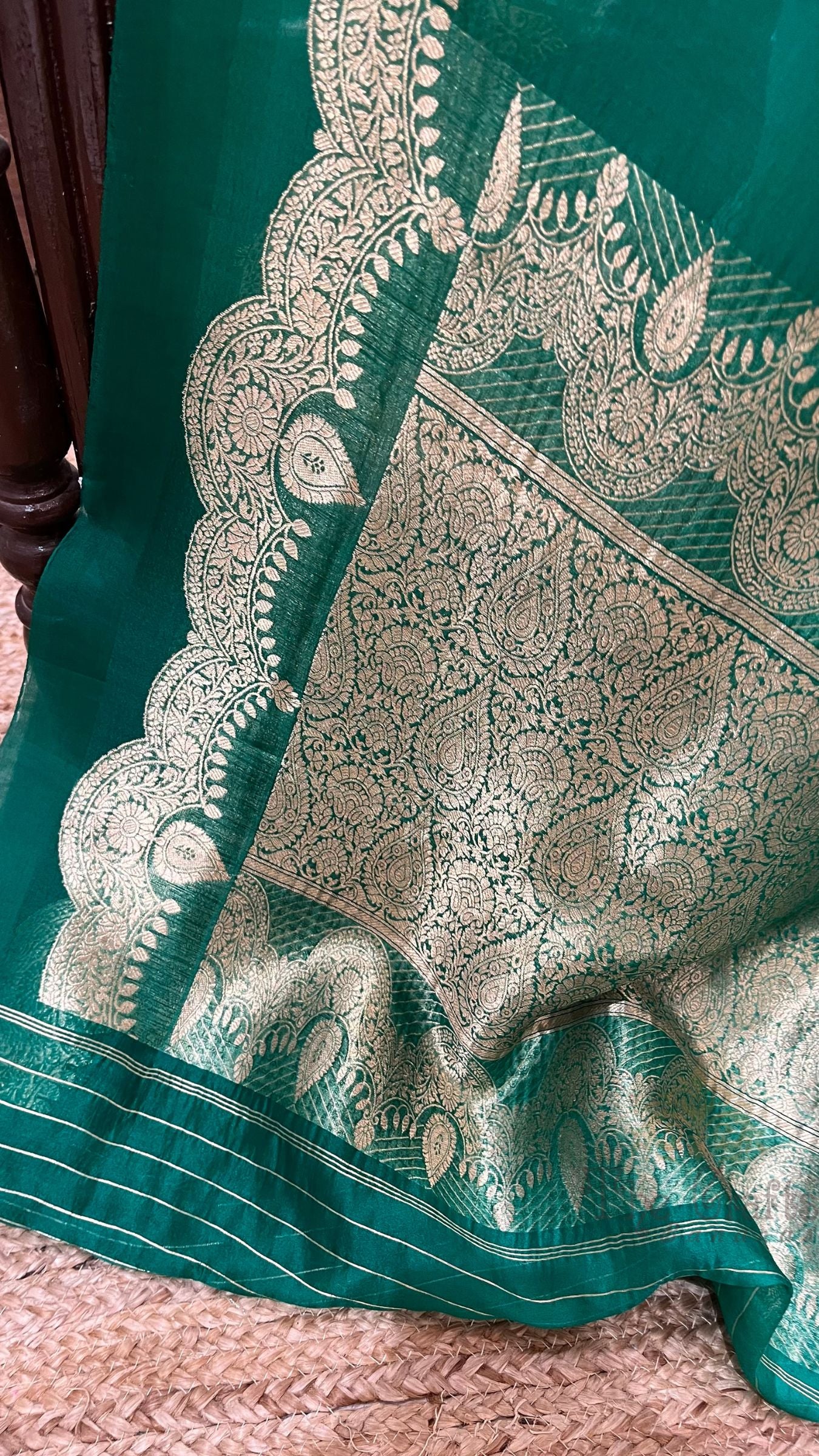 Pure Kora Silk Handloom Banarasi Saree