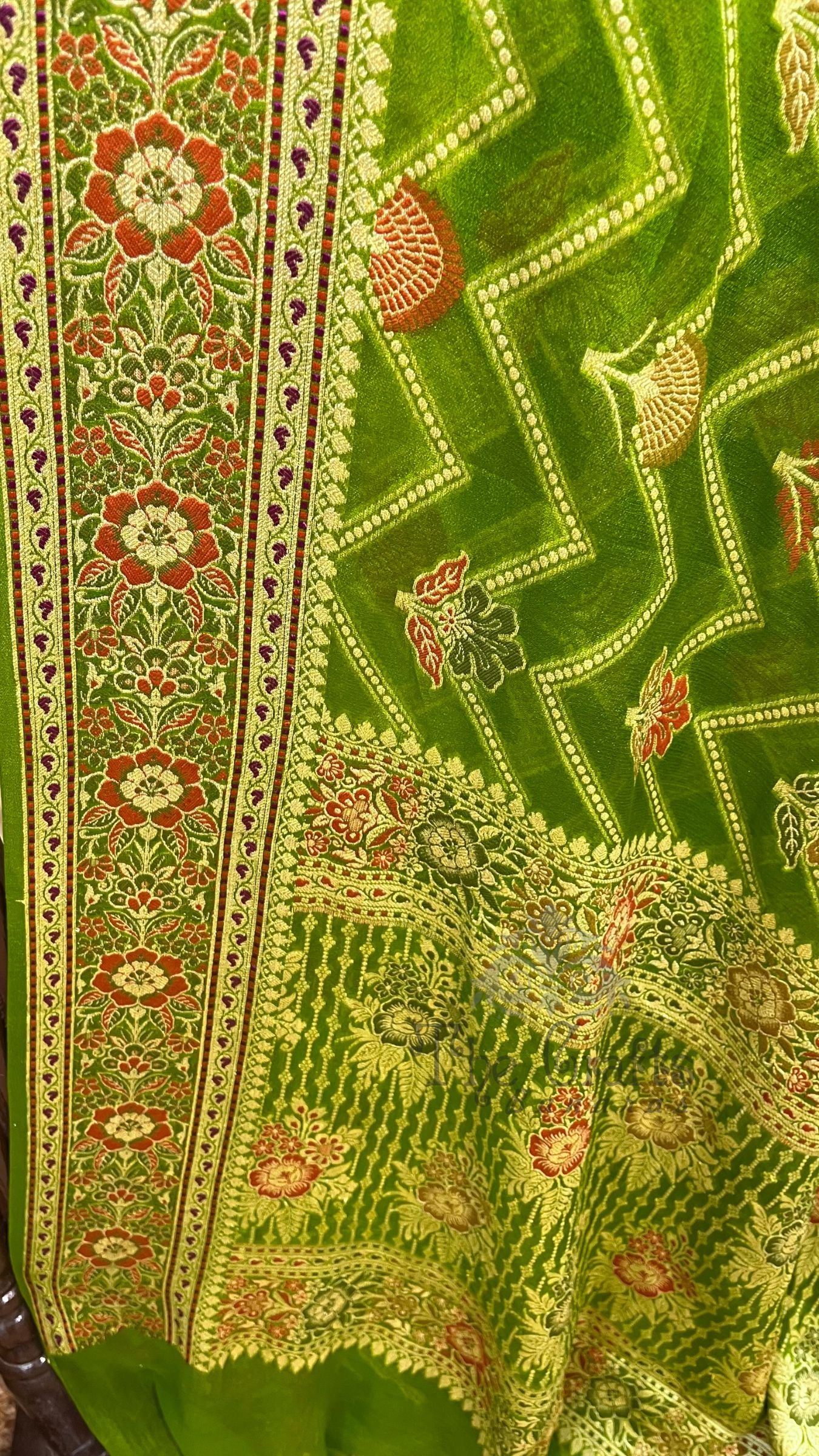 Pure Khaddi Chiffon Banarasi Saree