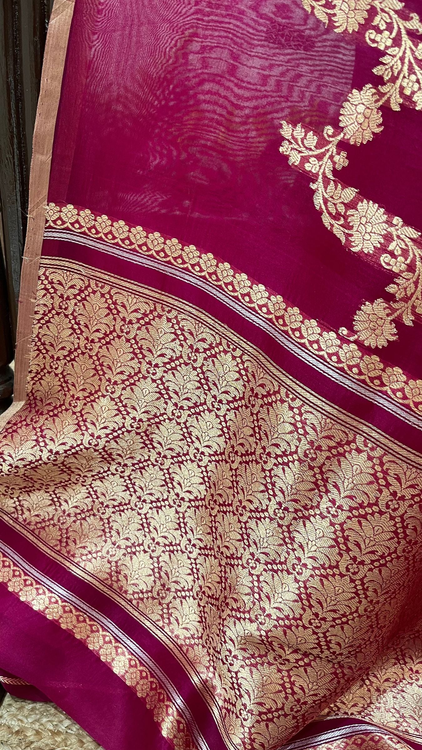 Pure Kora Silk Handloom Banarasi Saree