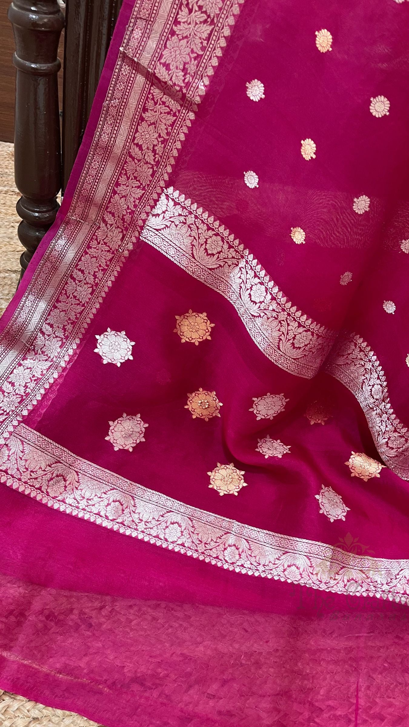 Pure Kora Silk Handloom Banarasi Saree