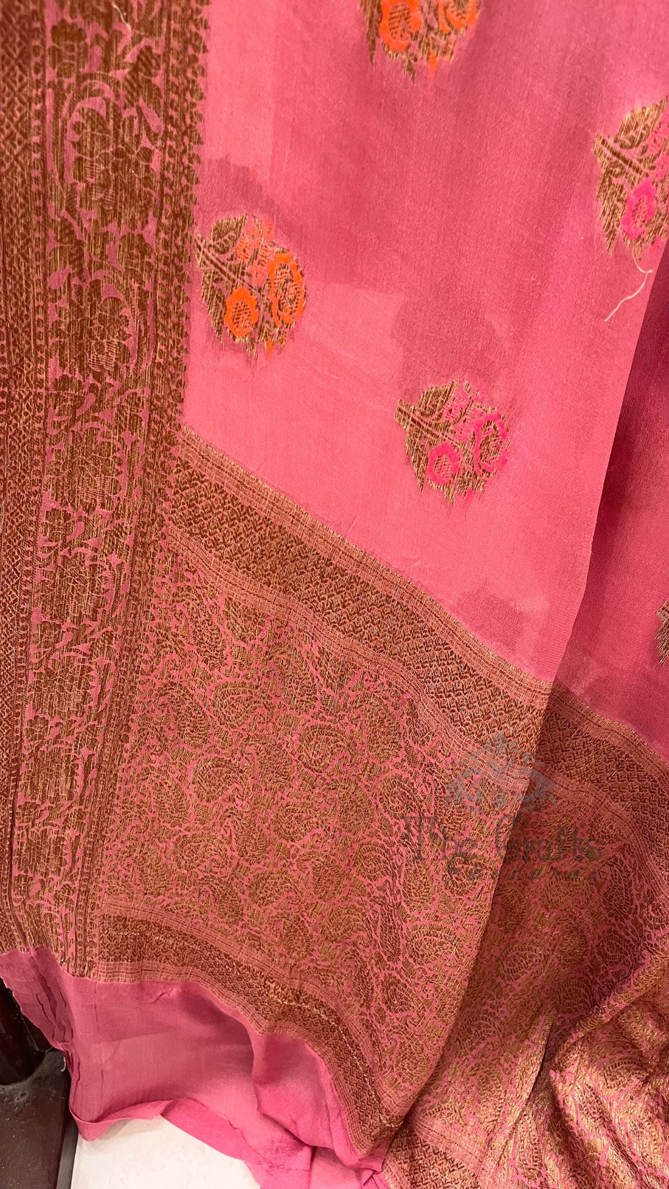 Pure Khaddi Chiffon Banarasi Saree