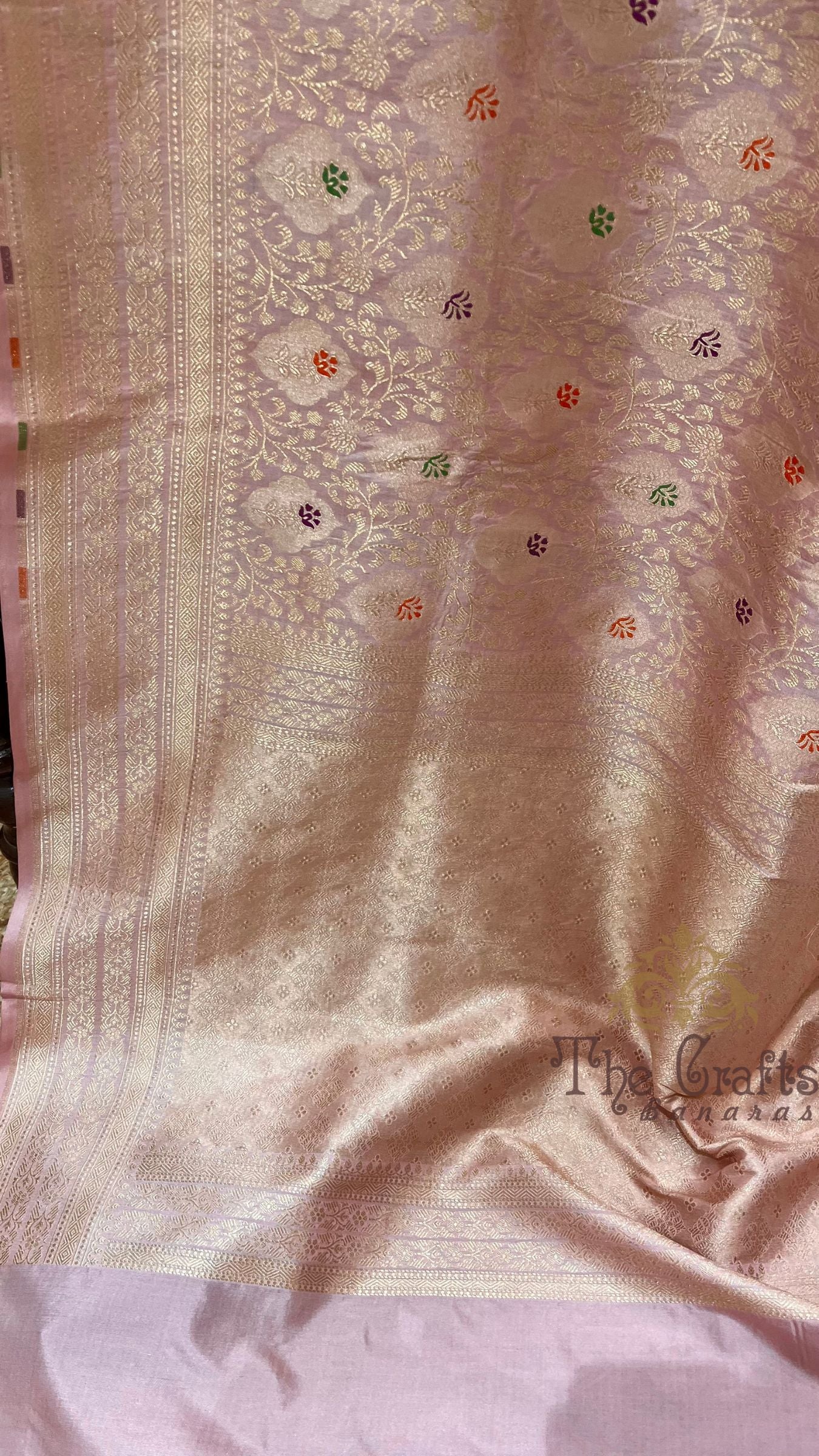 Pure Katan Silk Handloom Banarasi Saree - Tanchui Brocade Meenakari