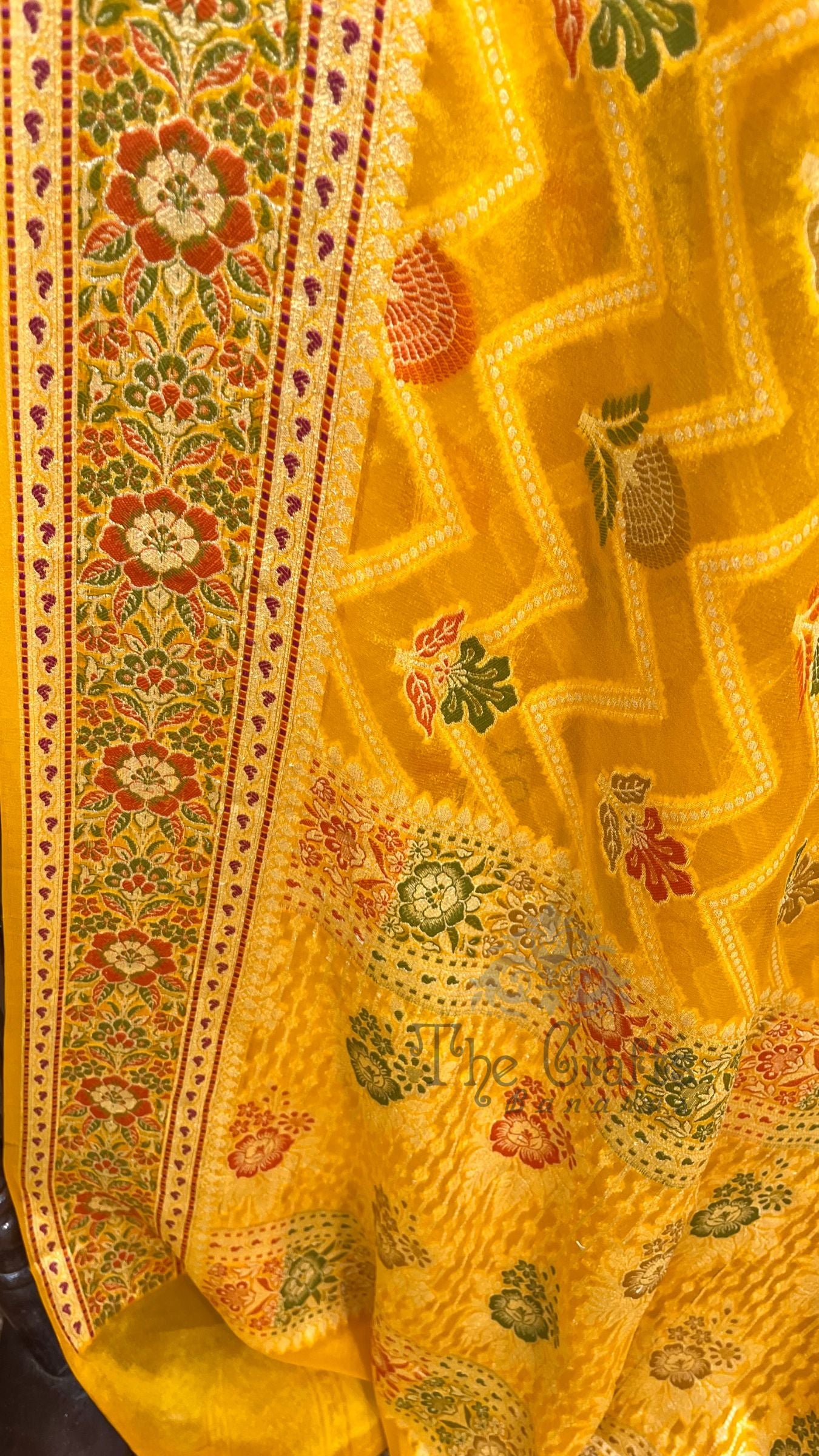 Pure Khaddi Chiffon Banarasi Saree