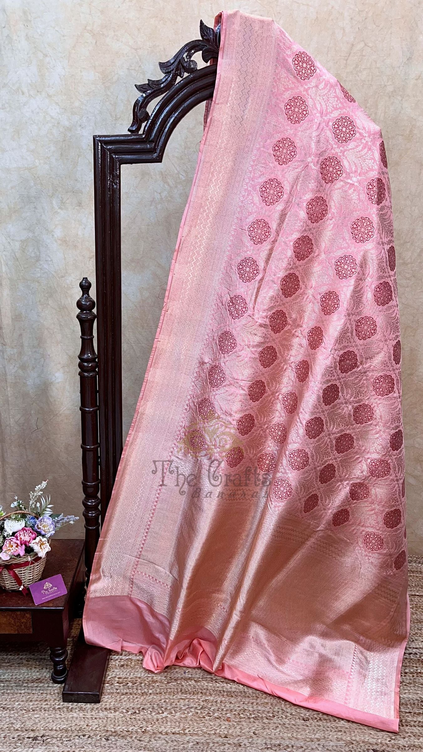 Pure Katan Silk Handloom Banarasi Saree - Tanchui Brocade Meena