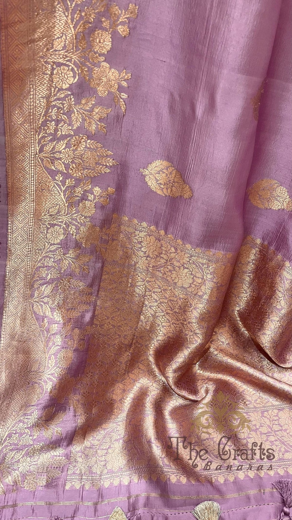 Pure  Mango Silk Handloom Banarasi Saree