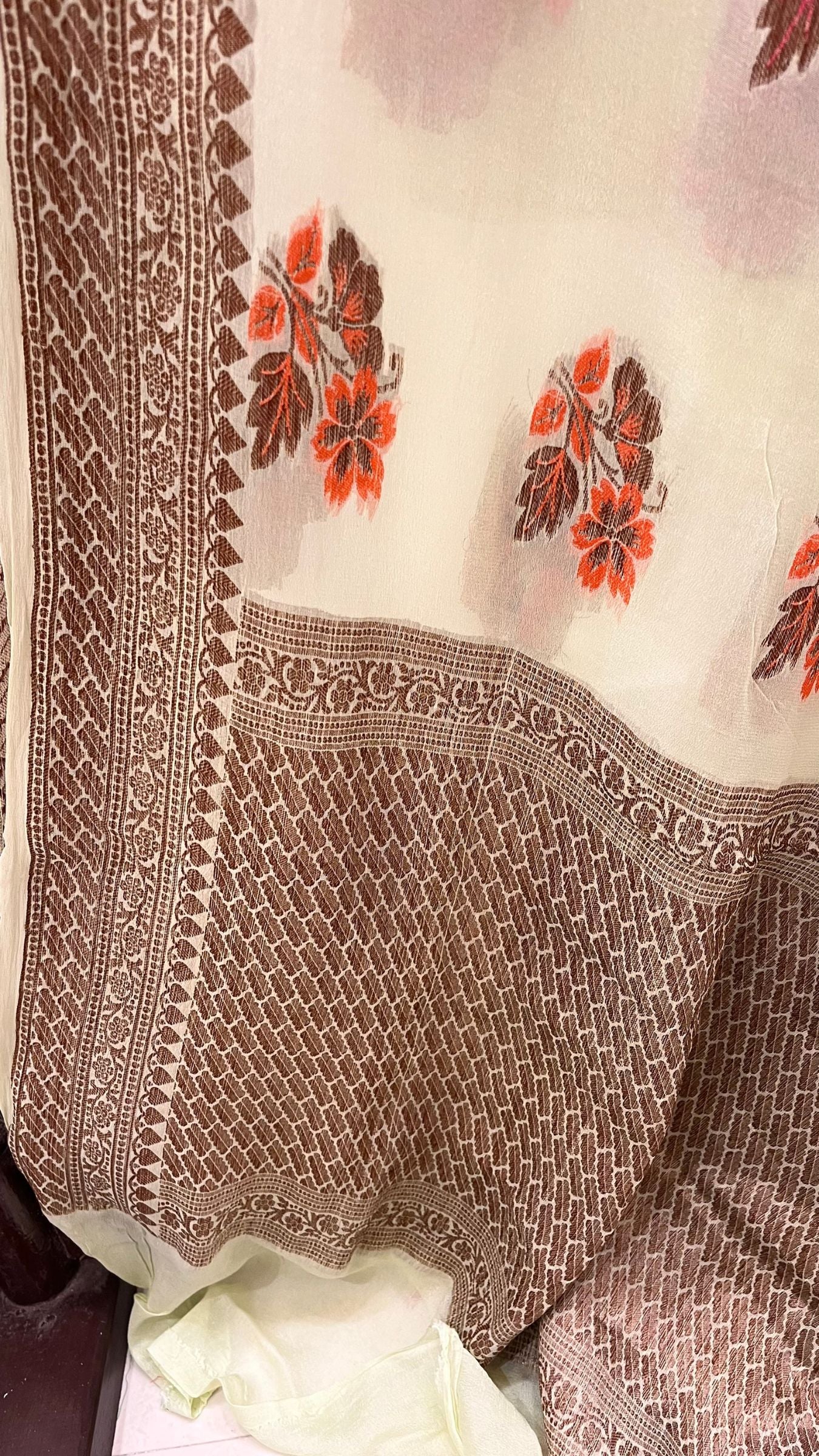 Pure Khaddi Chiffon Banarasi Saree