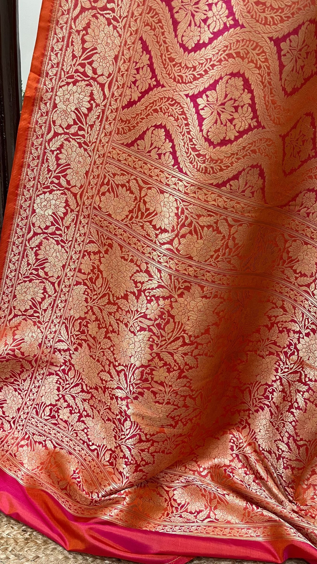 Pure Katan Silk Handloom Banarasi Saree - Tanchui Brocade
