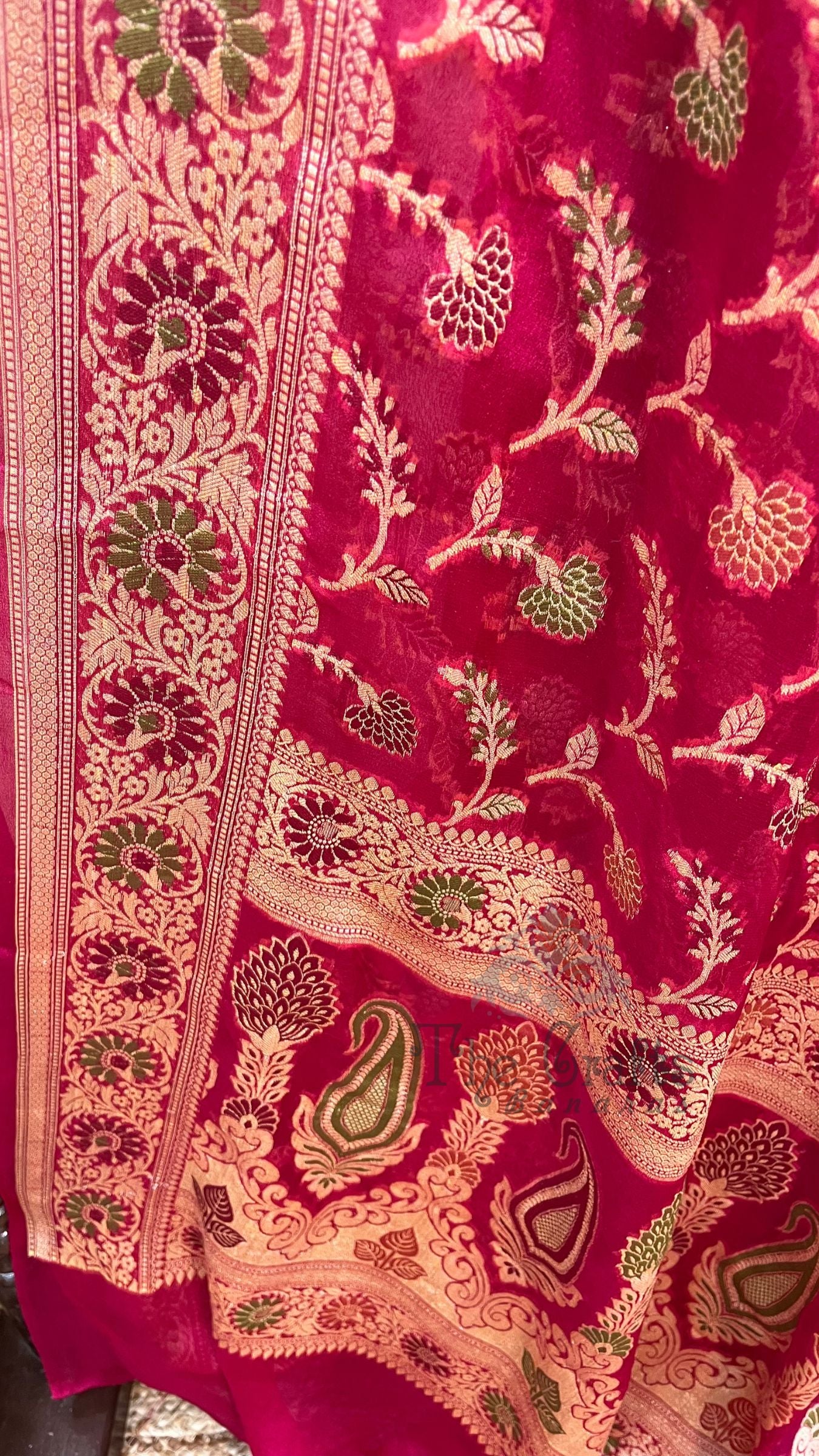 Pure Khaddi Chiffon Banarasi Saree