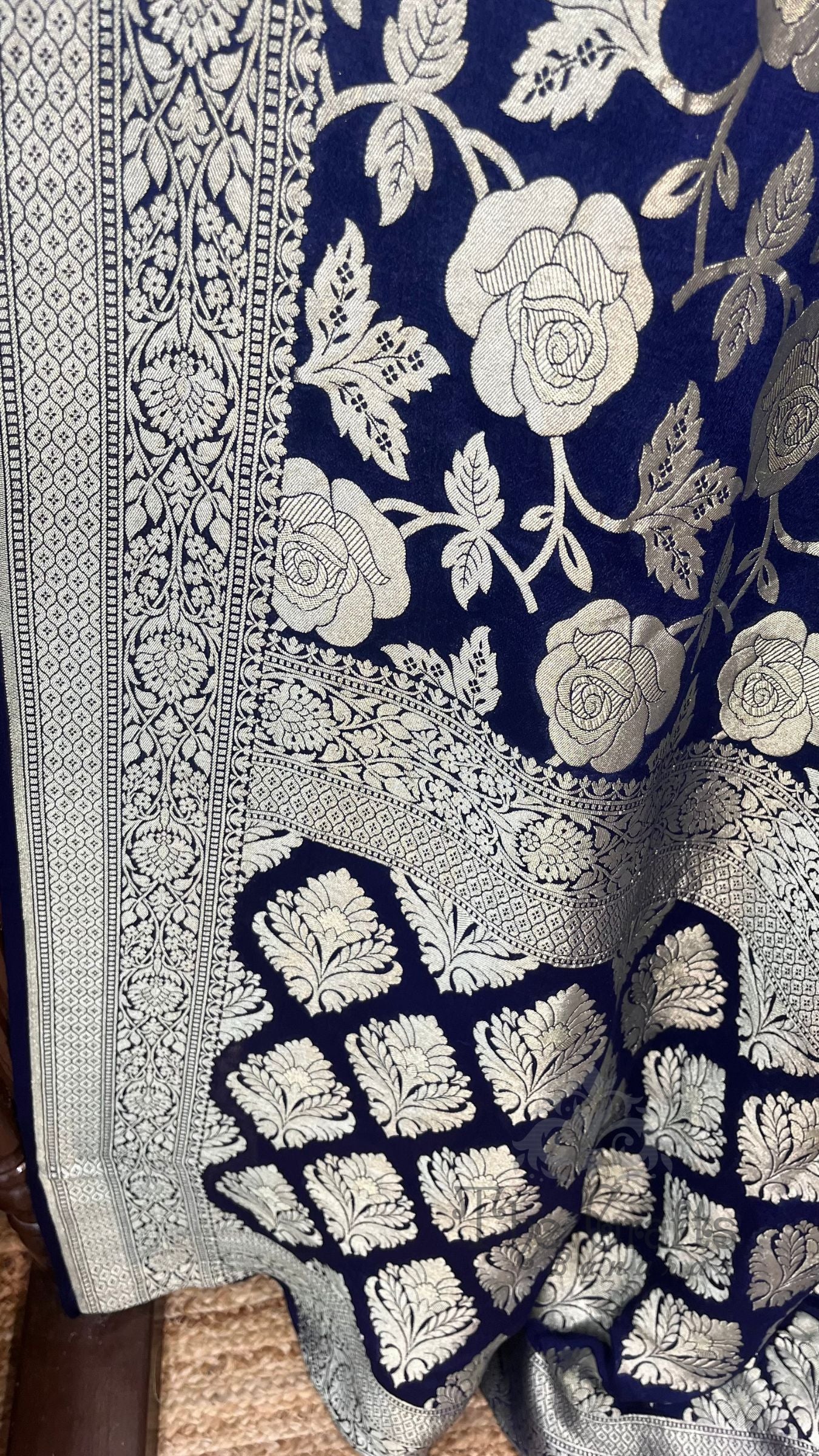 Khaddi Georgette Handloom Banarasi Saree