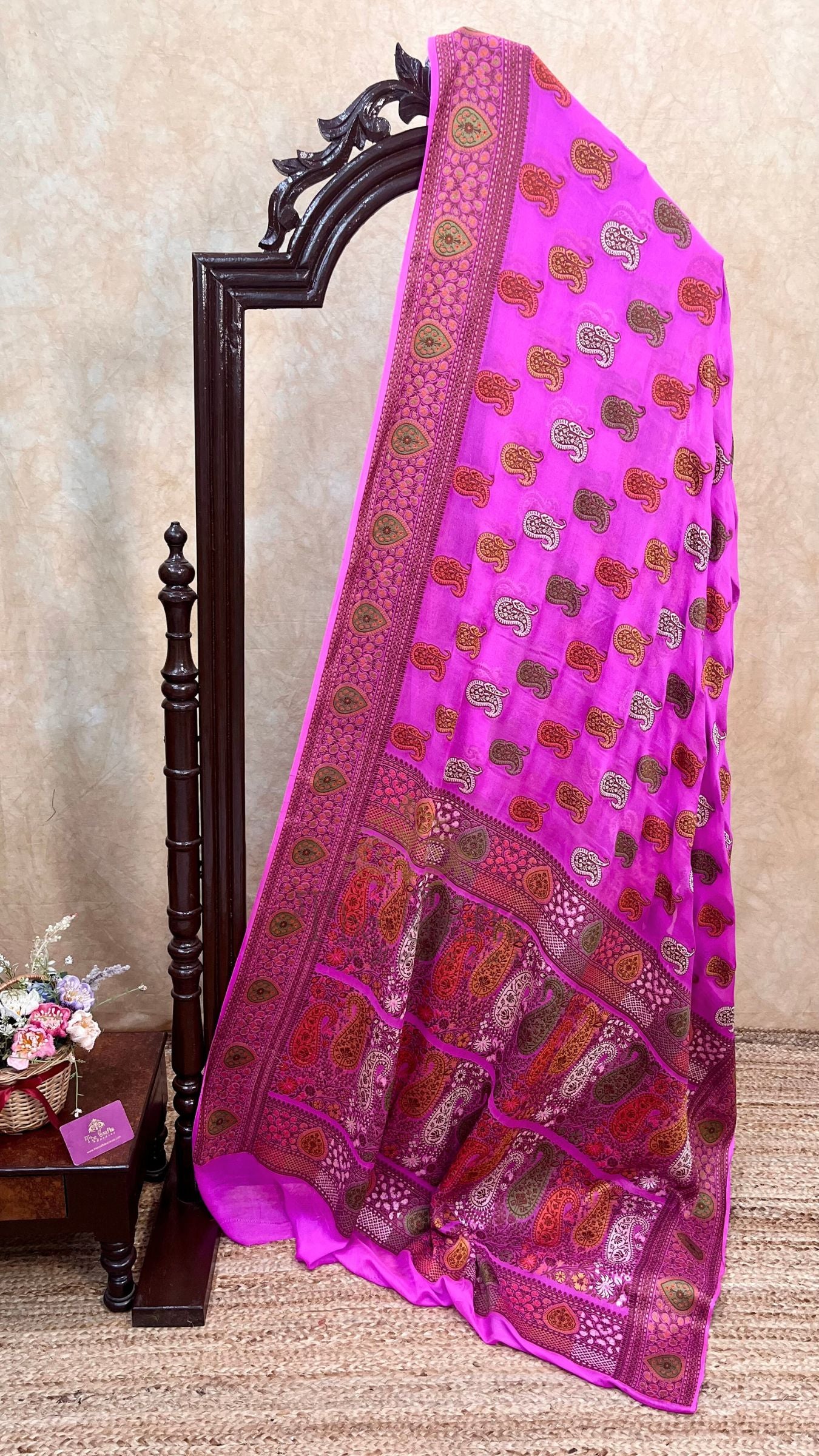 Pure Khaddi Chiffon Banarasi Saree