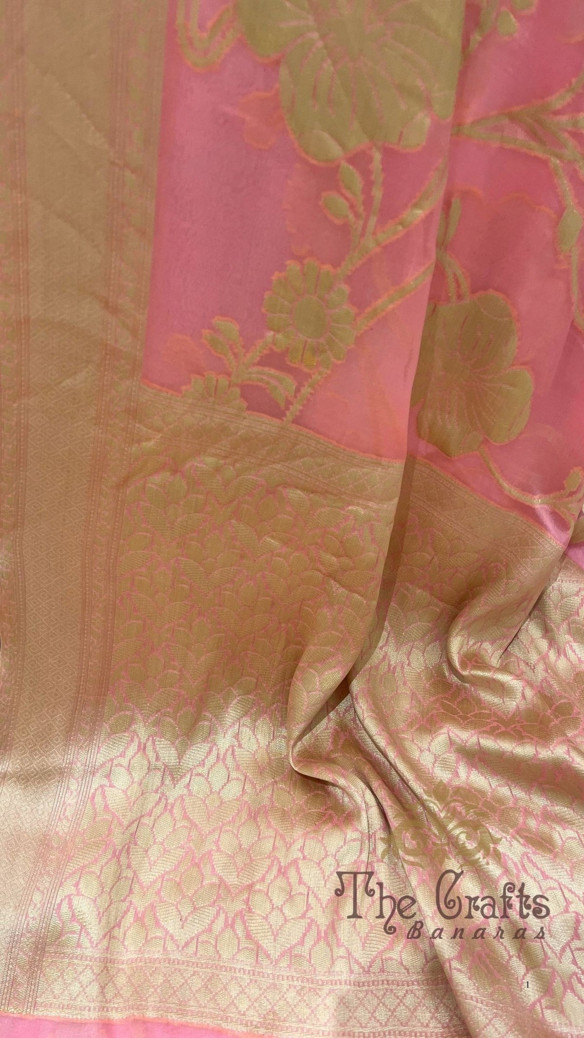 Pure Khaddi Chiffon Banarasi Saree