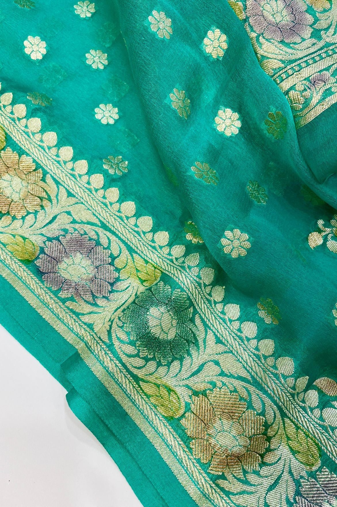 Khaddi Georgette Banarasi Dress Material