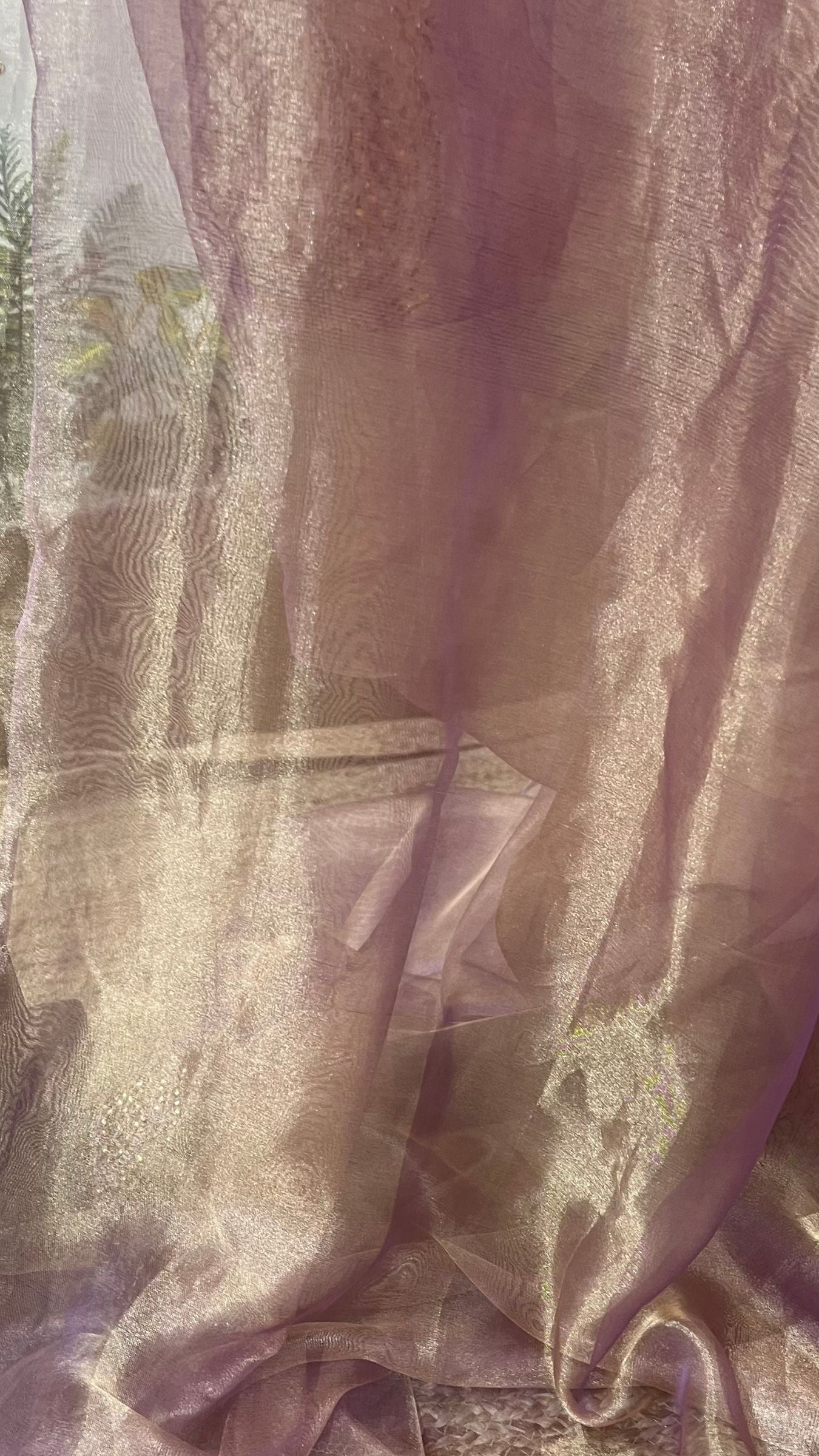 Pure Kora Tissue Silk Handloom Banarasi Saree - with Lace Border