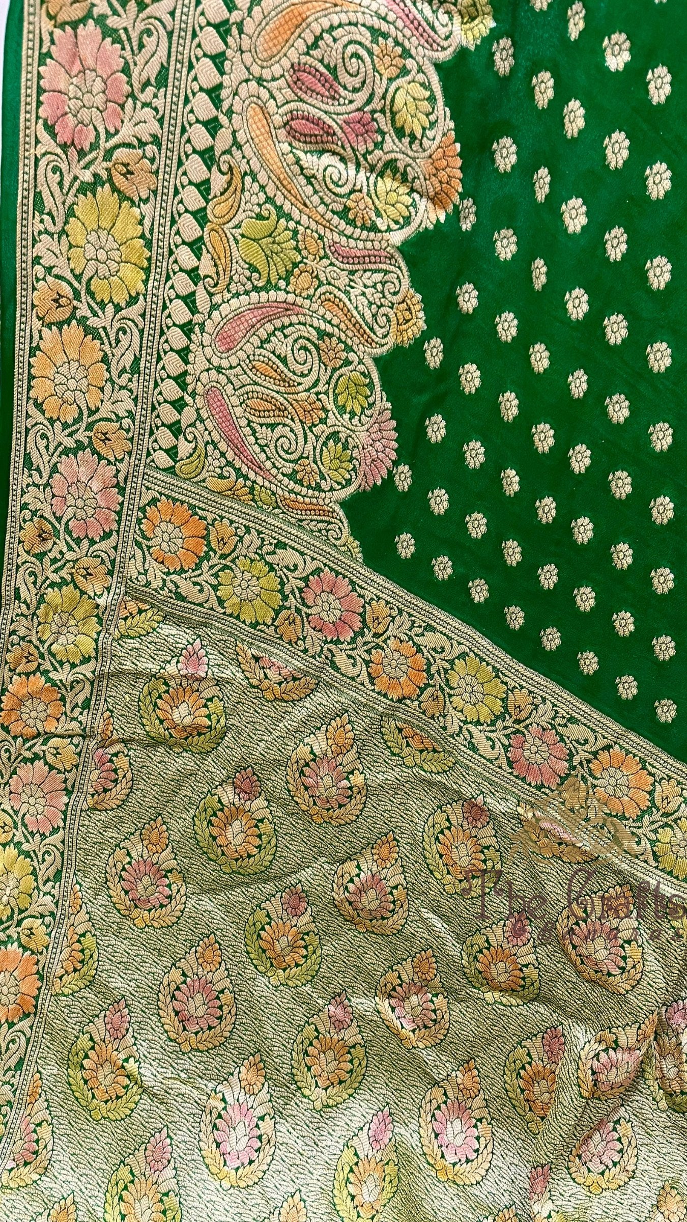 Pure Khaddi Chiffon Banarasi Saree