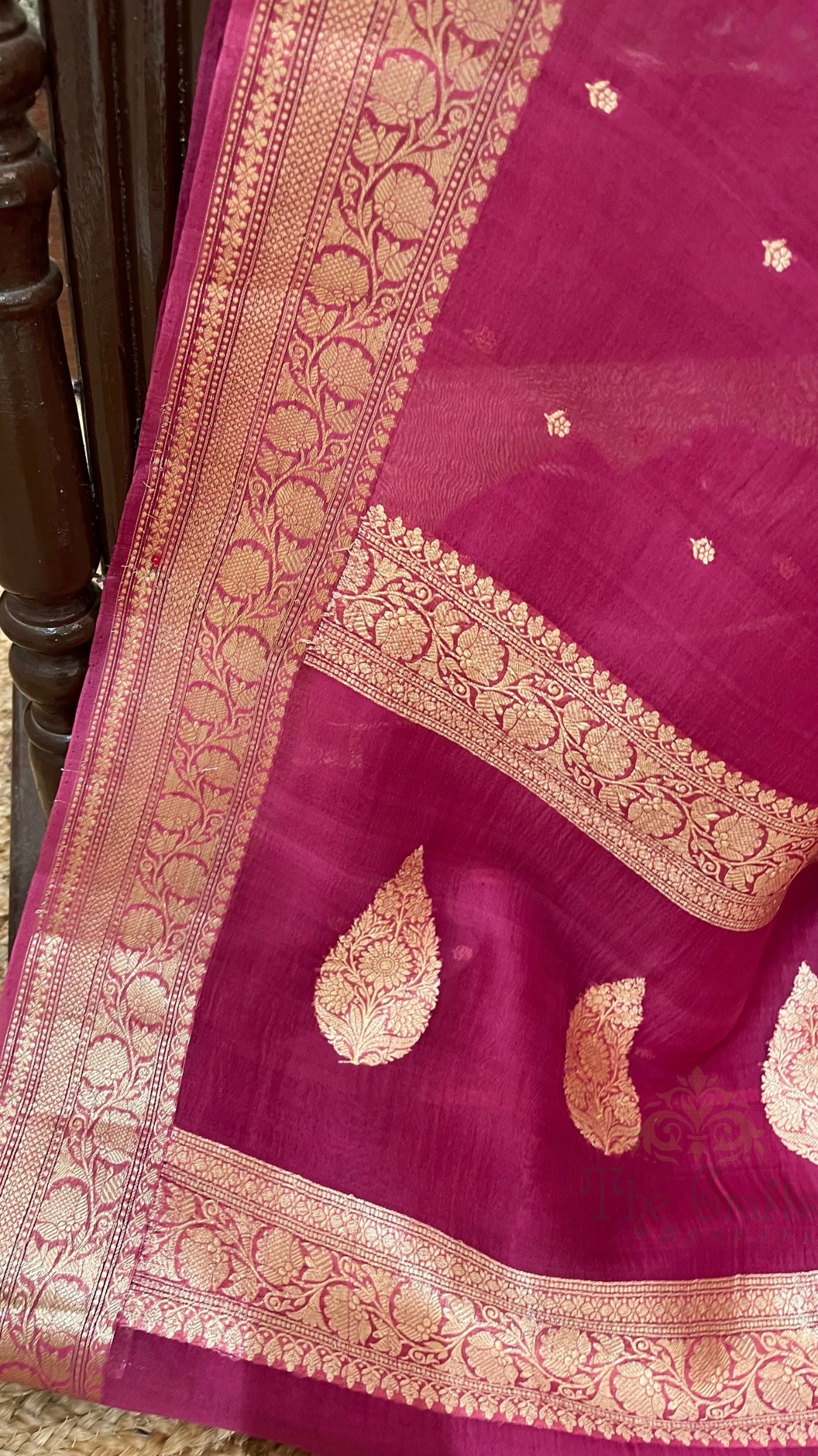 Pure Kora Silk Handloom Banarasi Saree