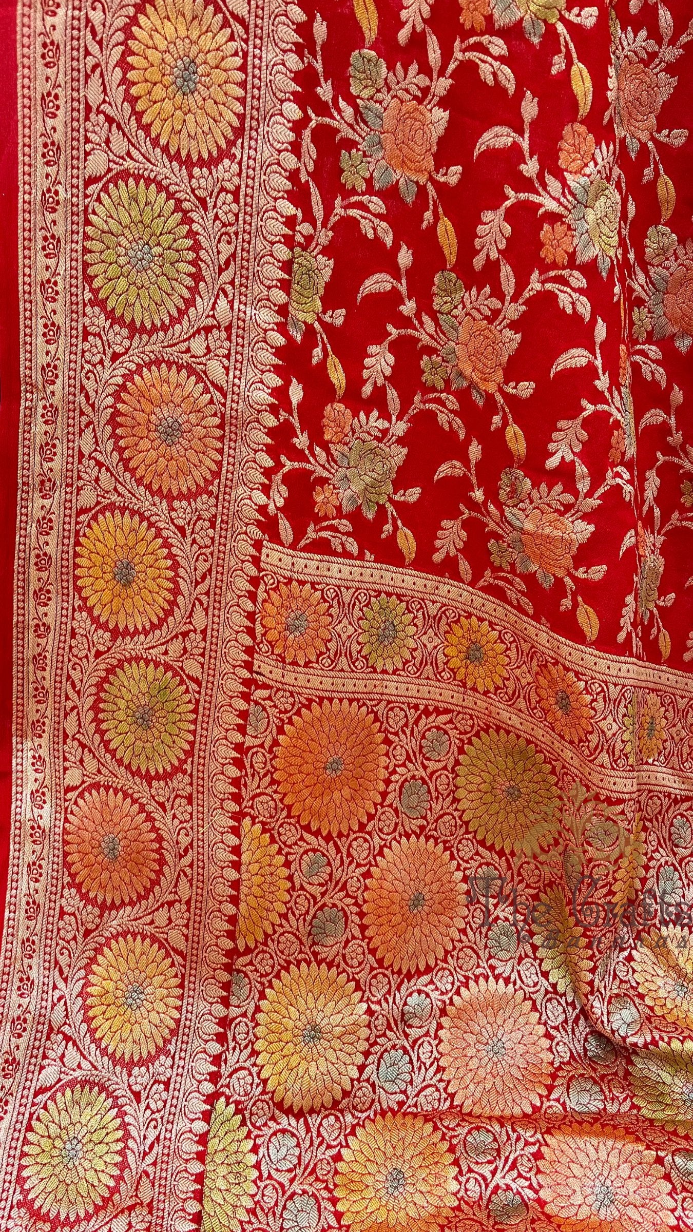 Pure Khaddi Chiffon Banarasi Saree