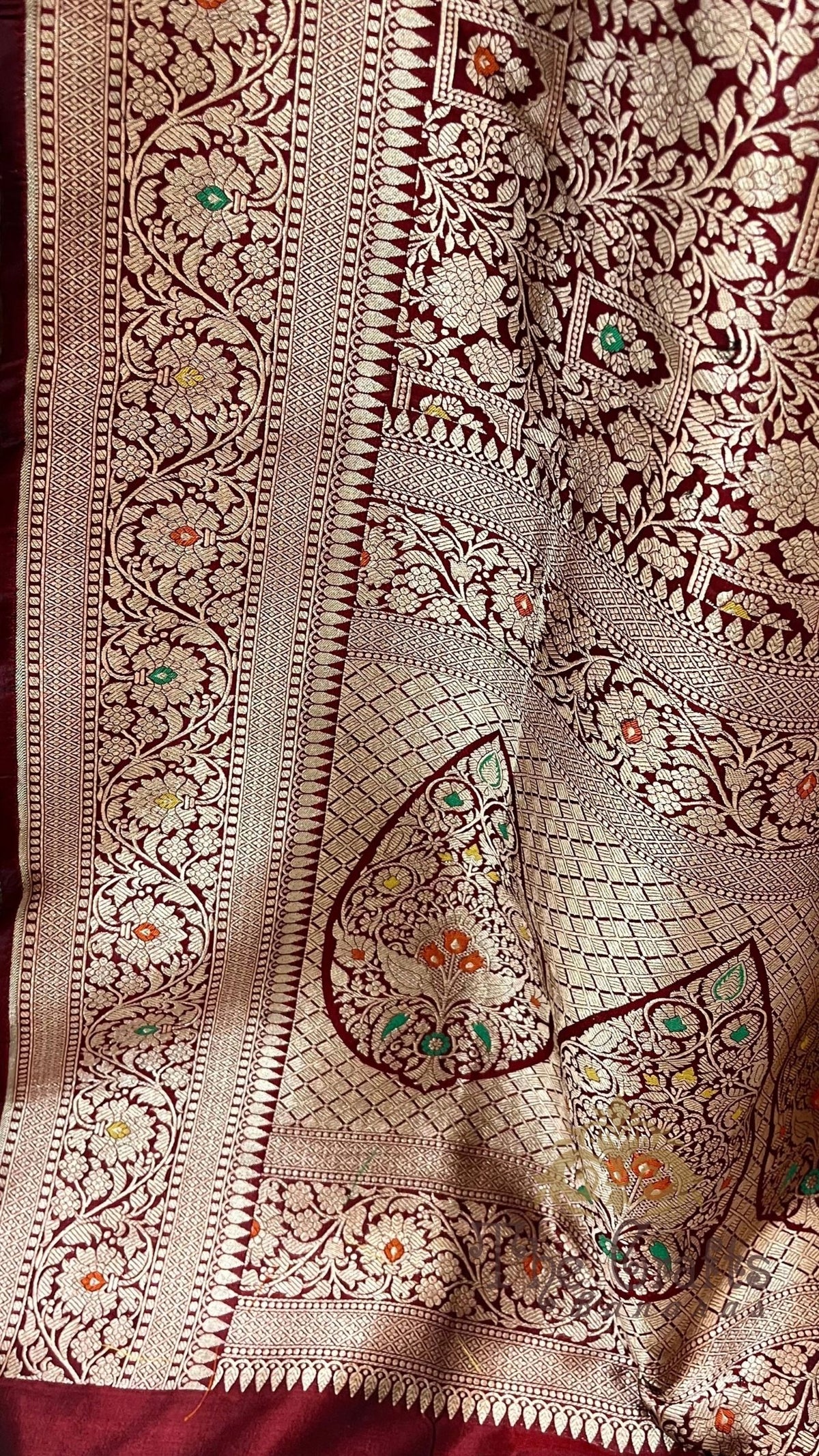 Pure Katan Silk Handloom Banarasi Saree - Tanchui Brocade Meenakari