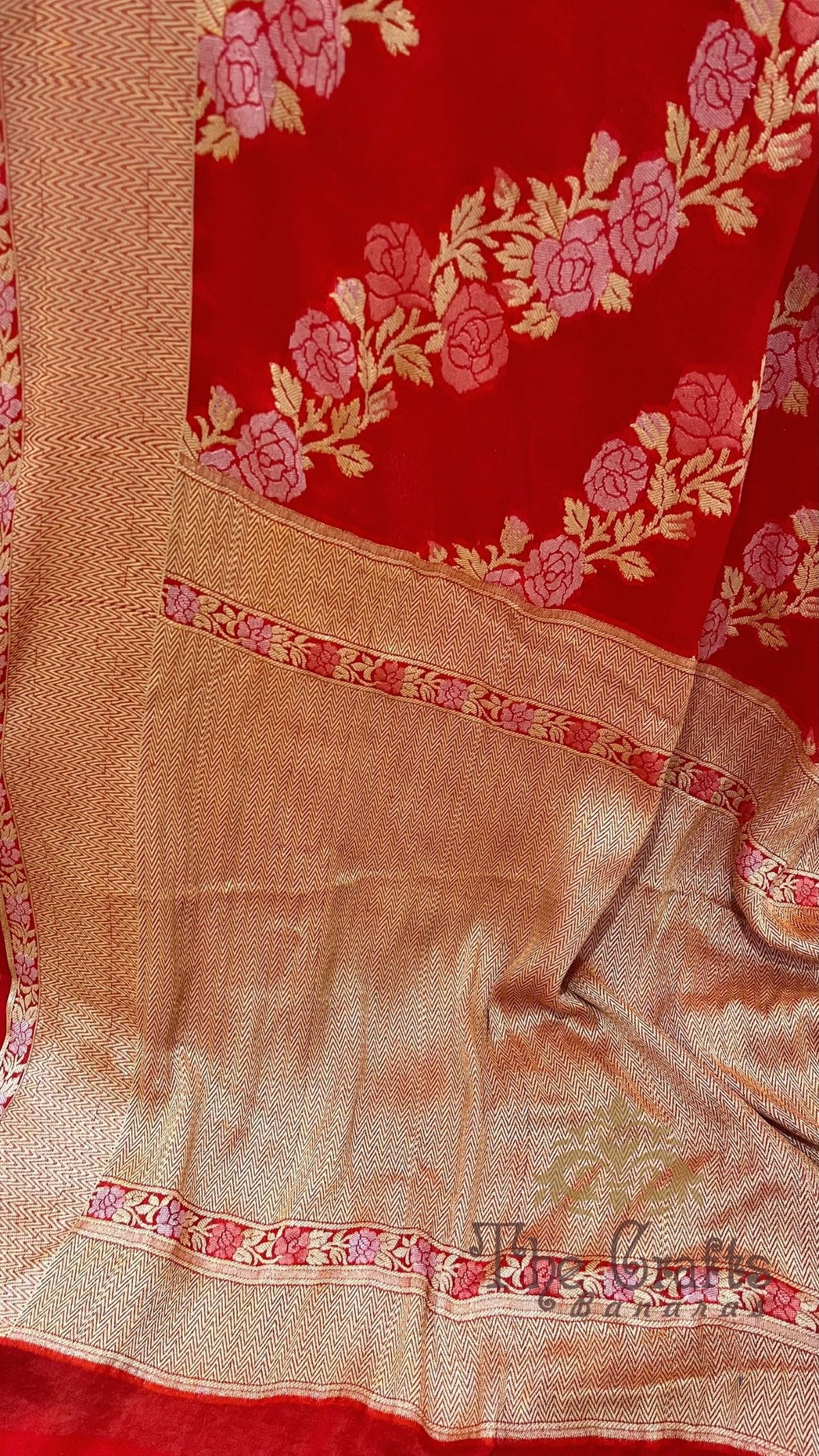 Pure Khaddi Chiffon Banarasi Saree