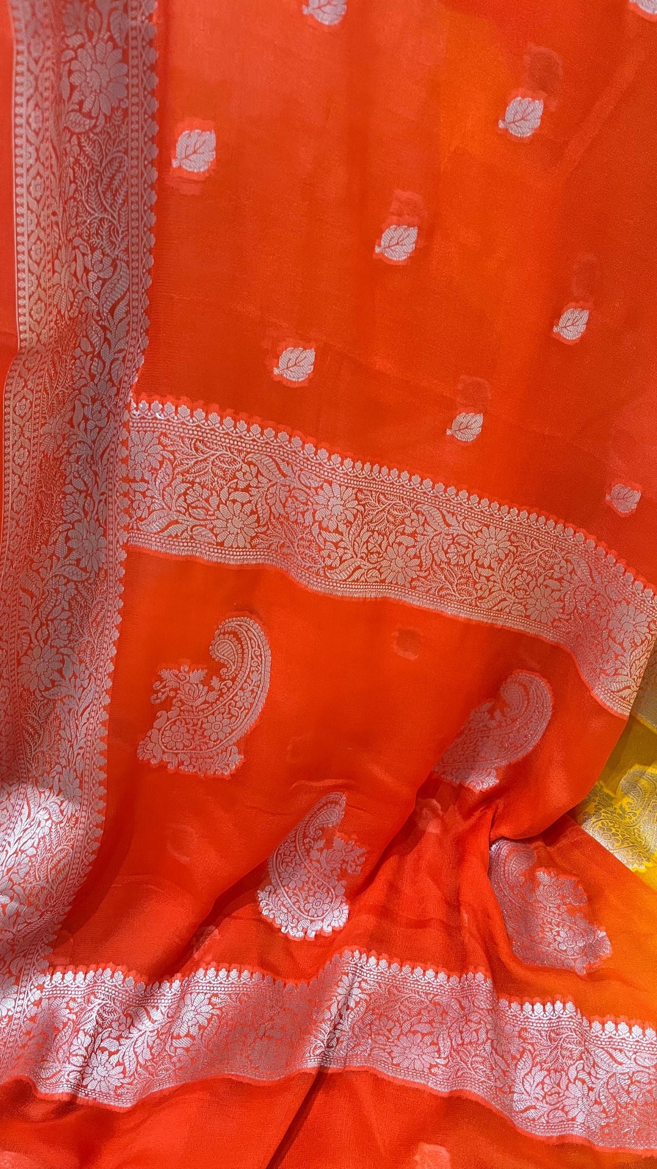 Pure Khaddi Chiffon Banarasi Saree