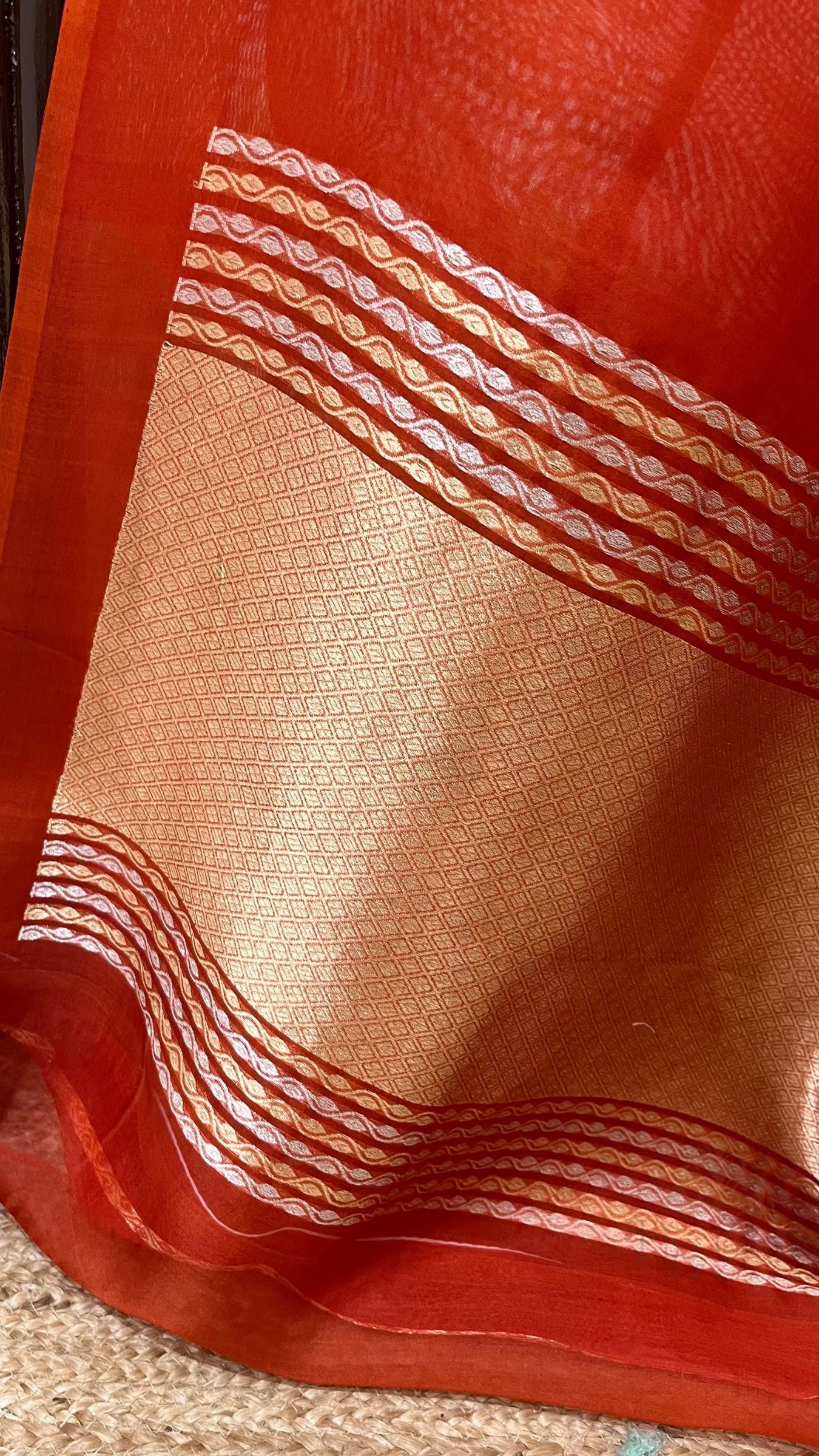 Pure Kora Silk Handloom Banarasi Saree