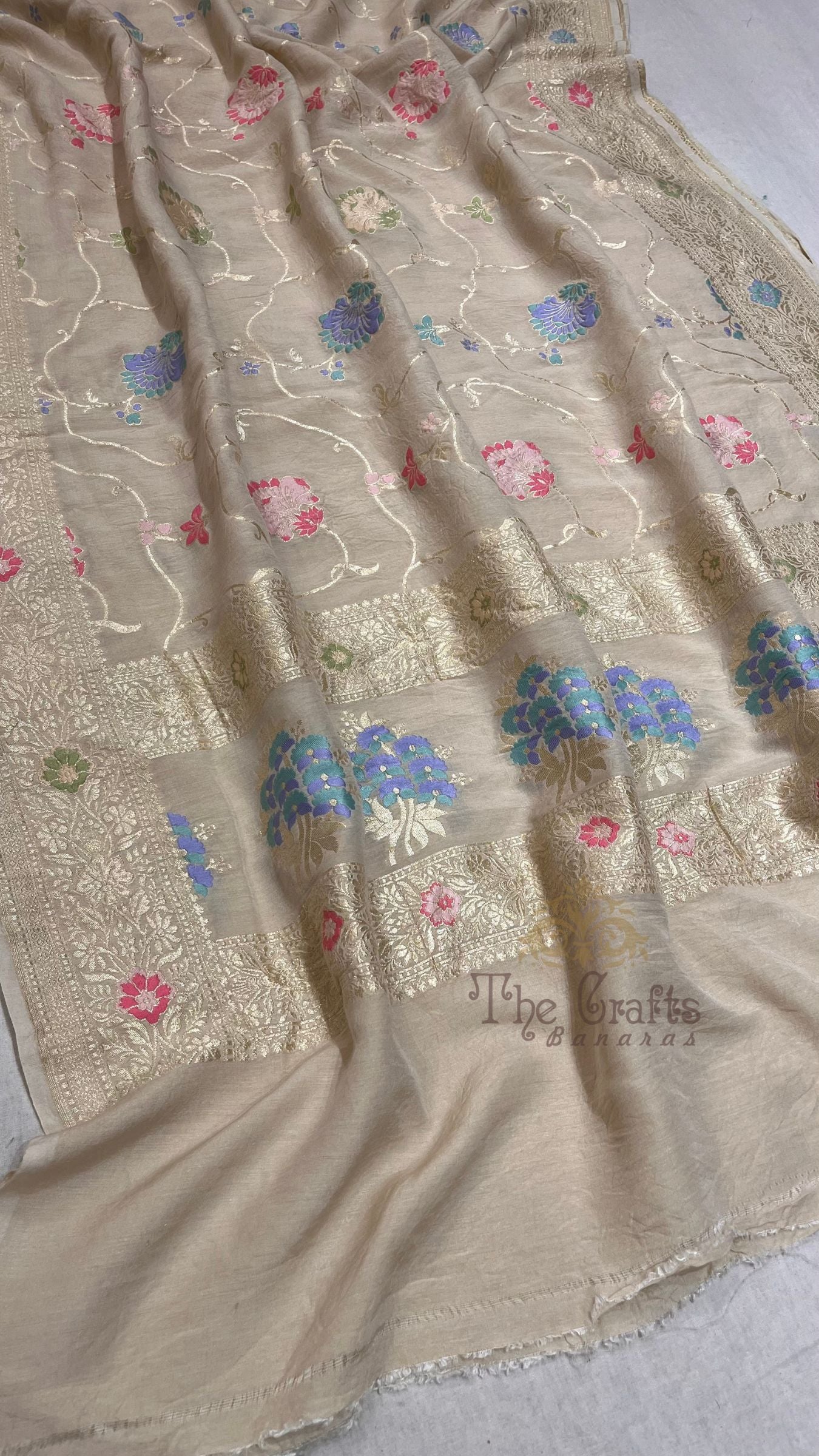 Pure Moonga Silk Banarasi Handloom Dupatta