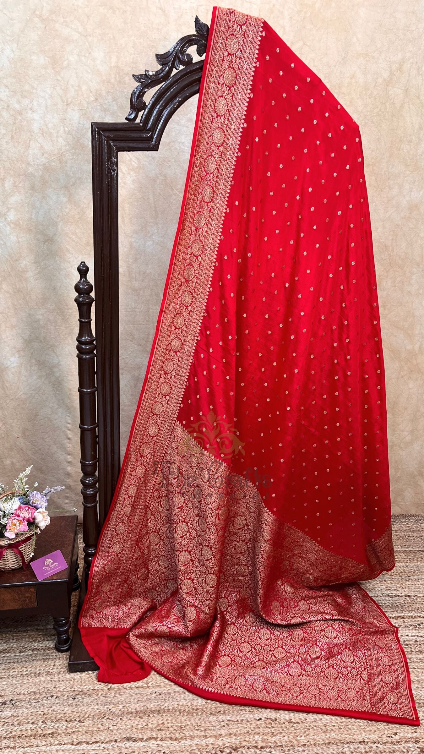 Pure Crepe Georgette Banarasi Saree - Antique Zari