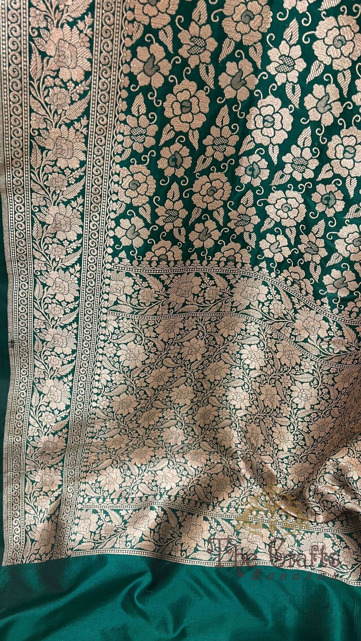 Pure Katan Silk Handloom Banarasi Saree - Jaal work