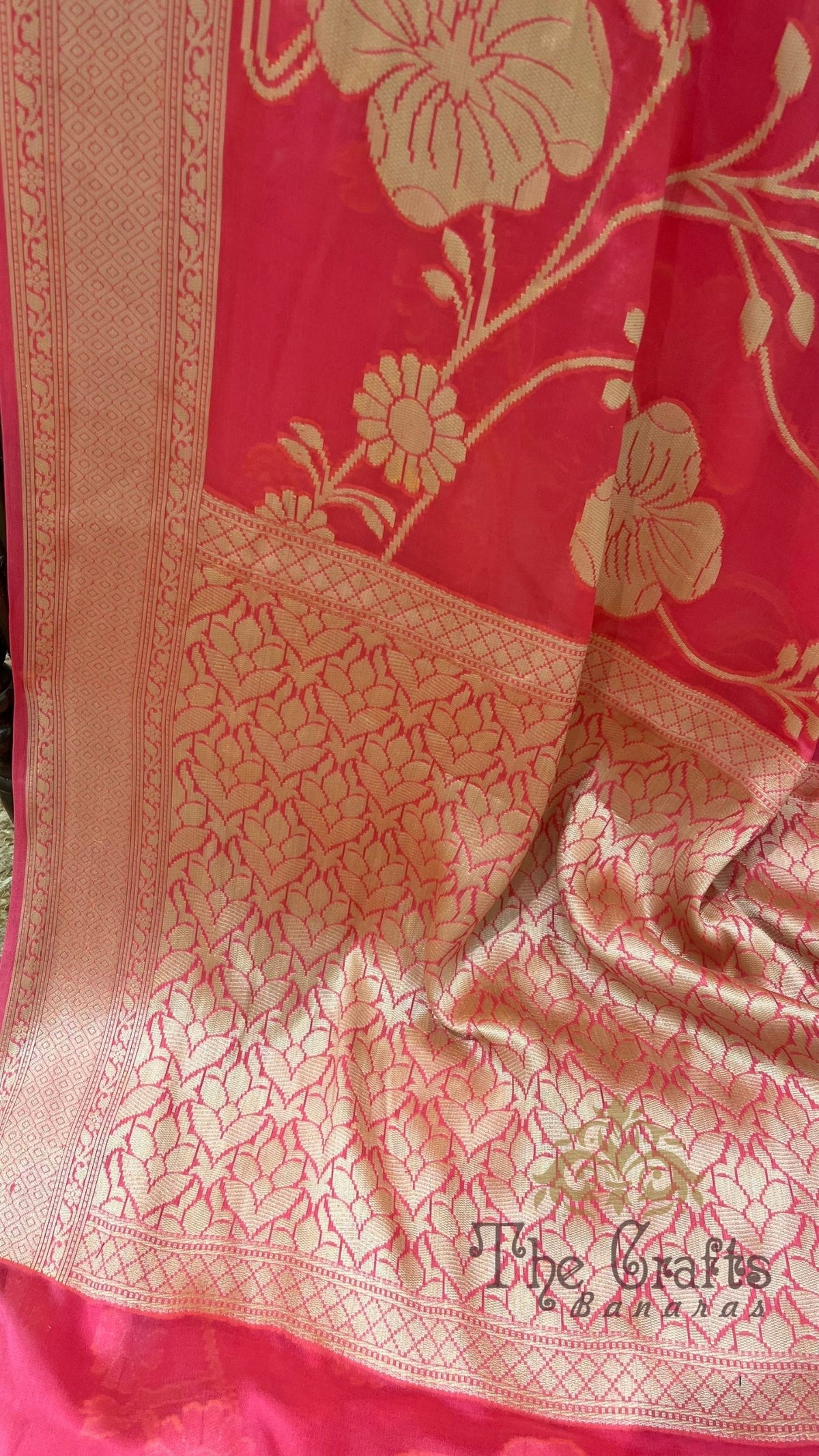 Pure Khaddi Chiffon Banarasi Saree