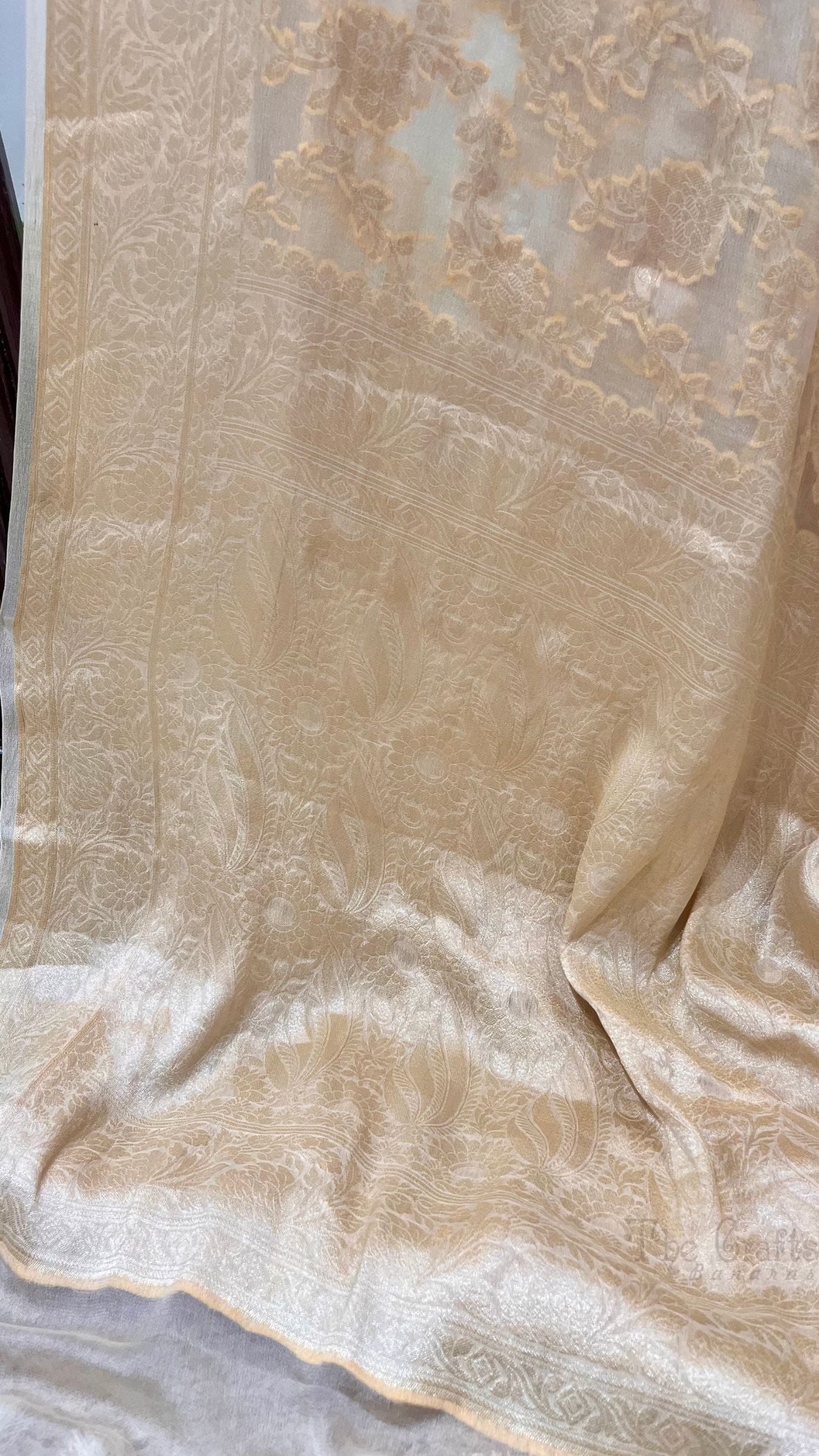 Pure Khaddi Chiffon Banarasi Saree