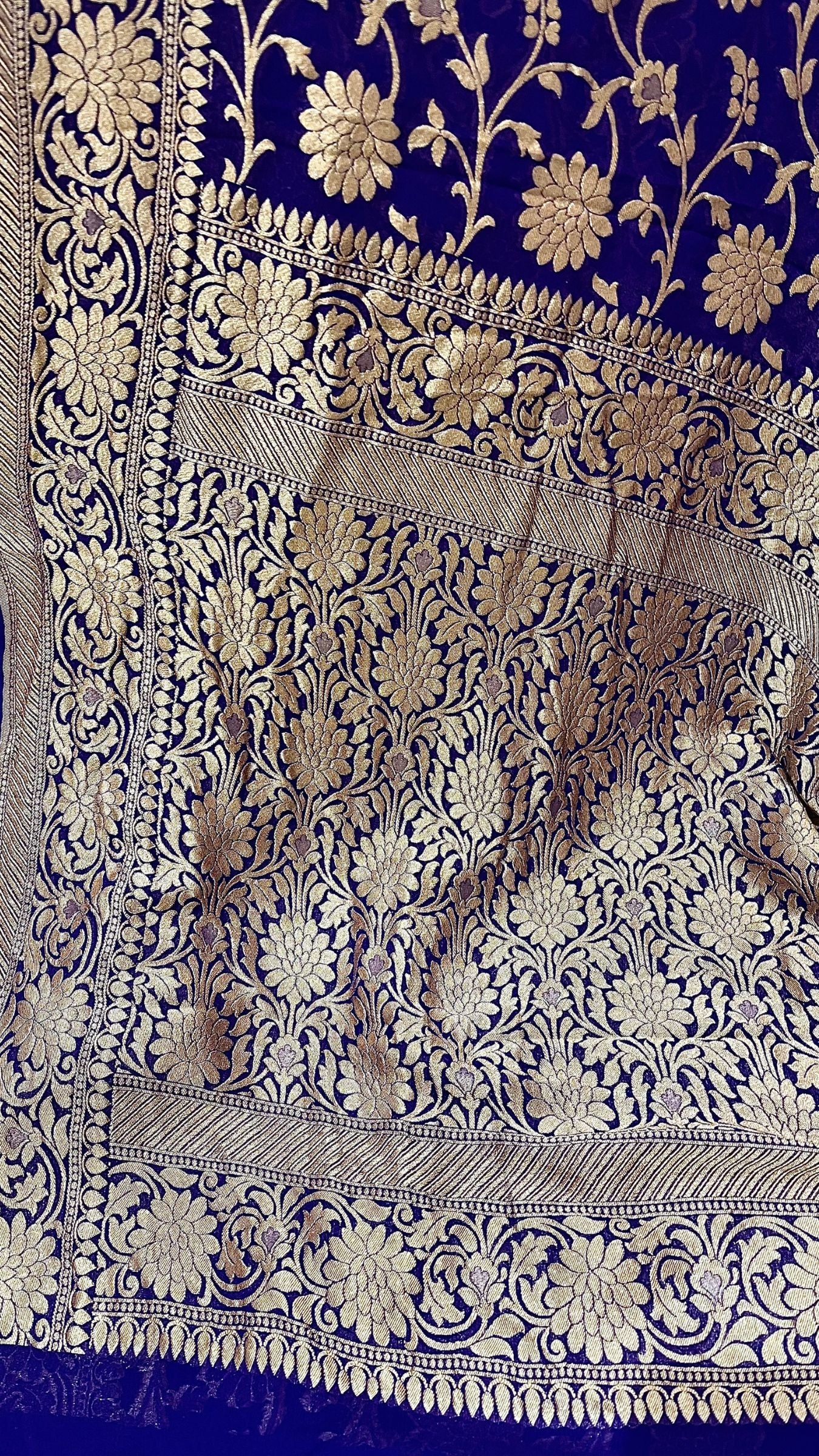 Khaddi Georgette Handloom Banarasi Saree