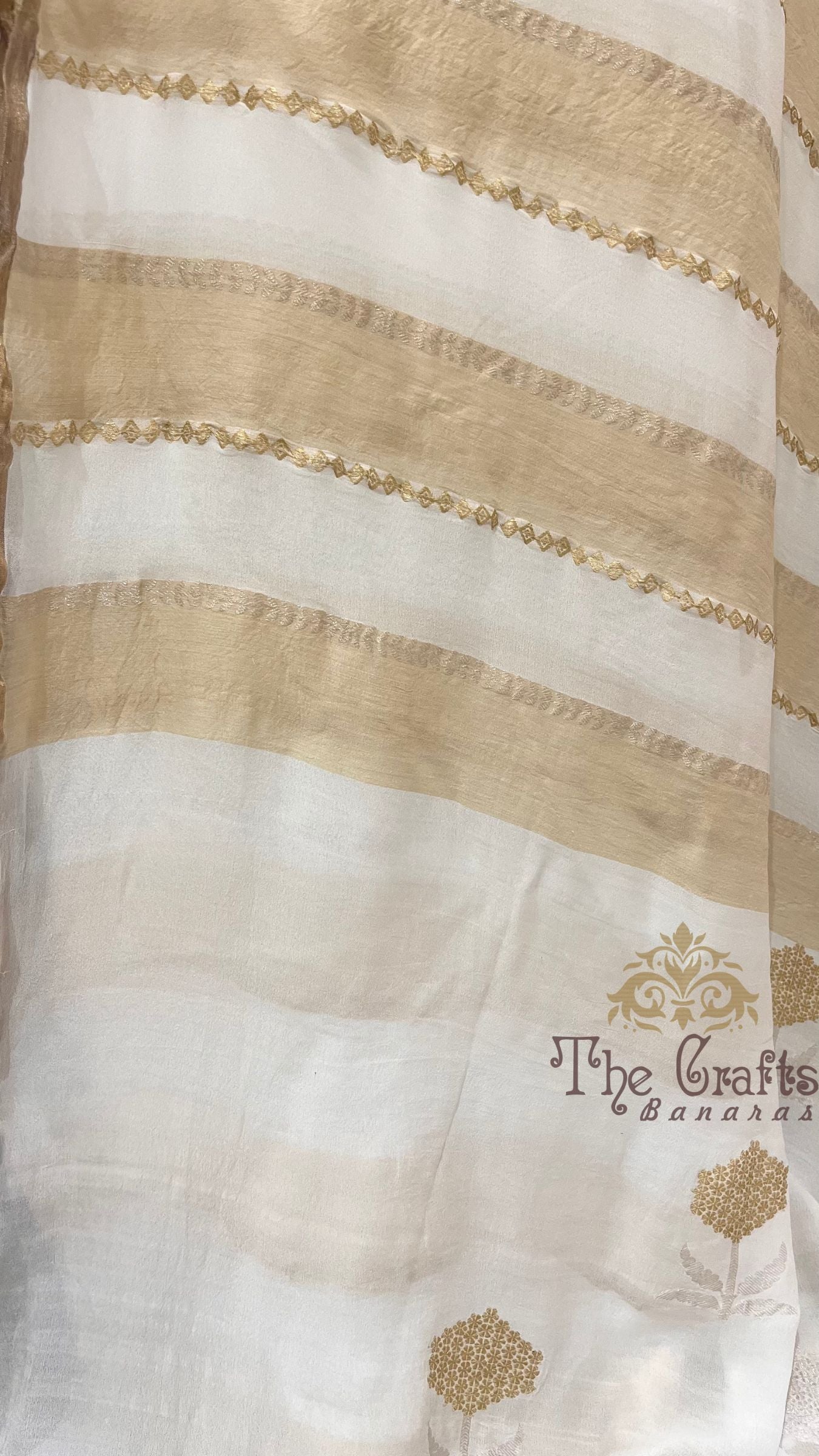 Pure Monga Georgette Handloom Banarasi Saree