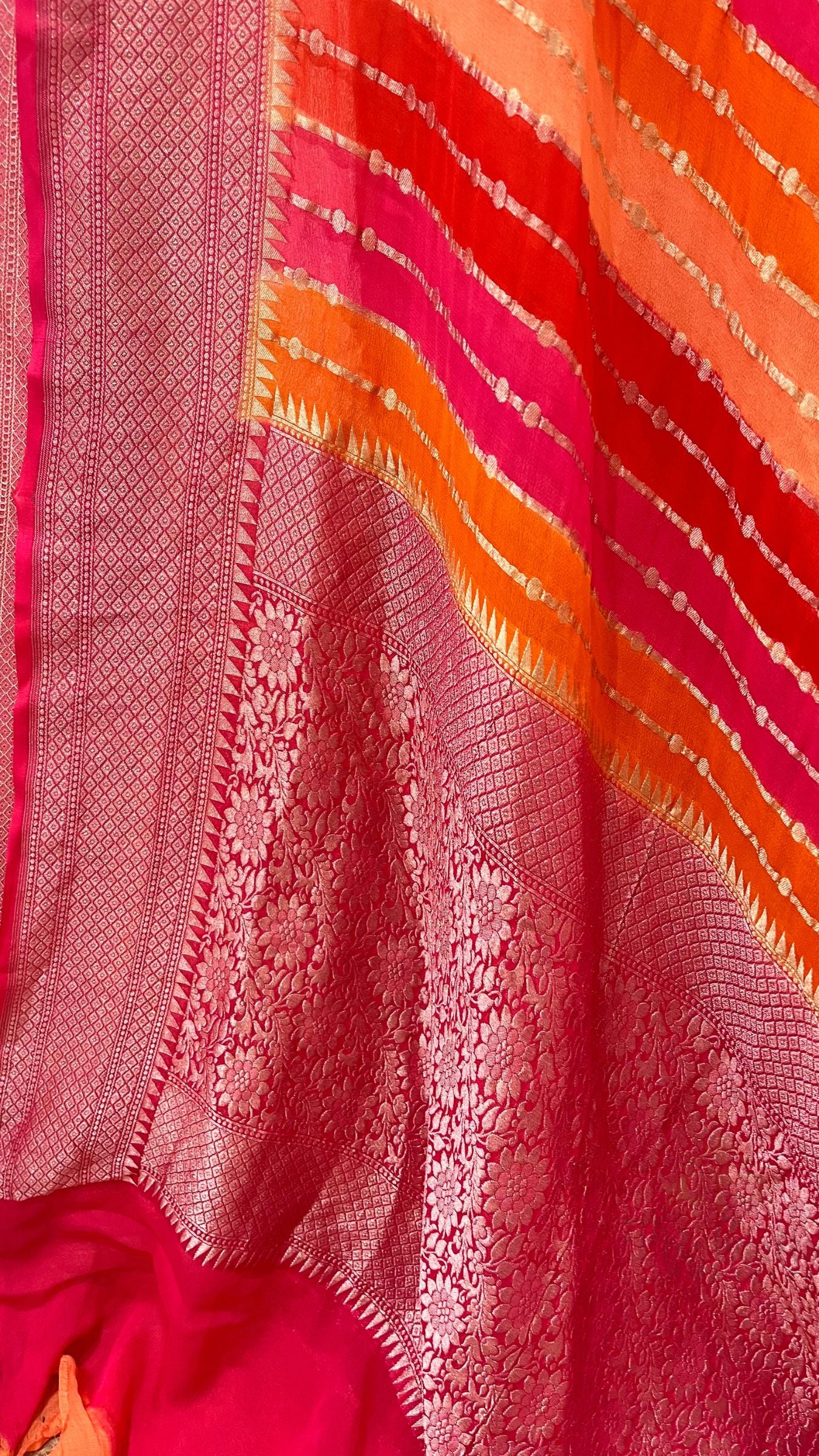 Khaddi Georgette Handloom Banarasi Saree