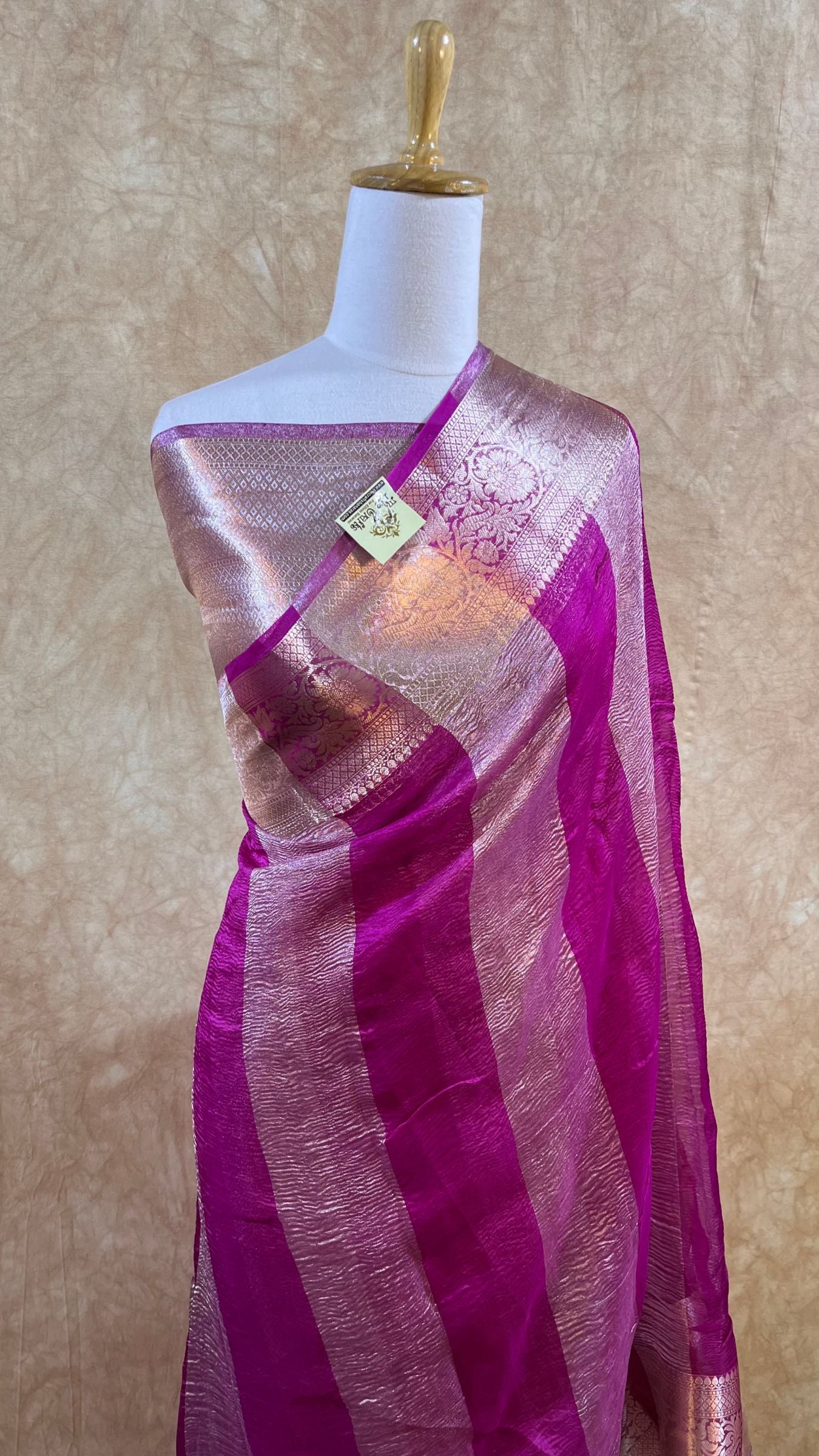 Pure Crush Tissue Silk Banarasi Saree