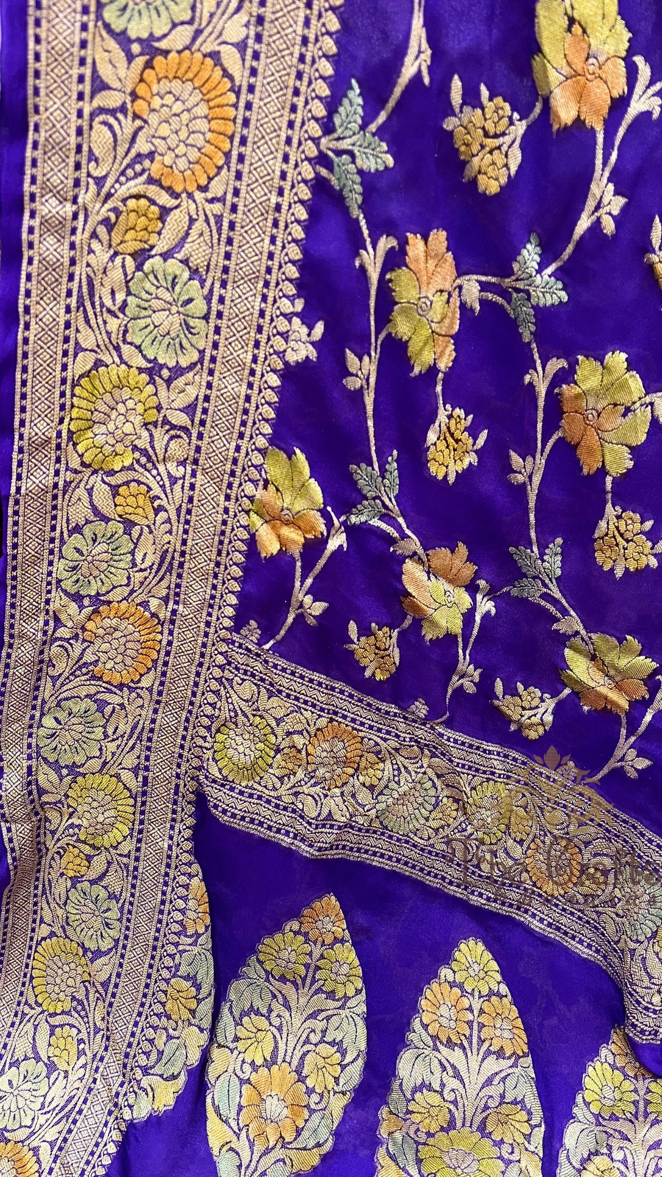 Pure Khaddi Chiffon Banarasi Saree