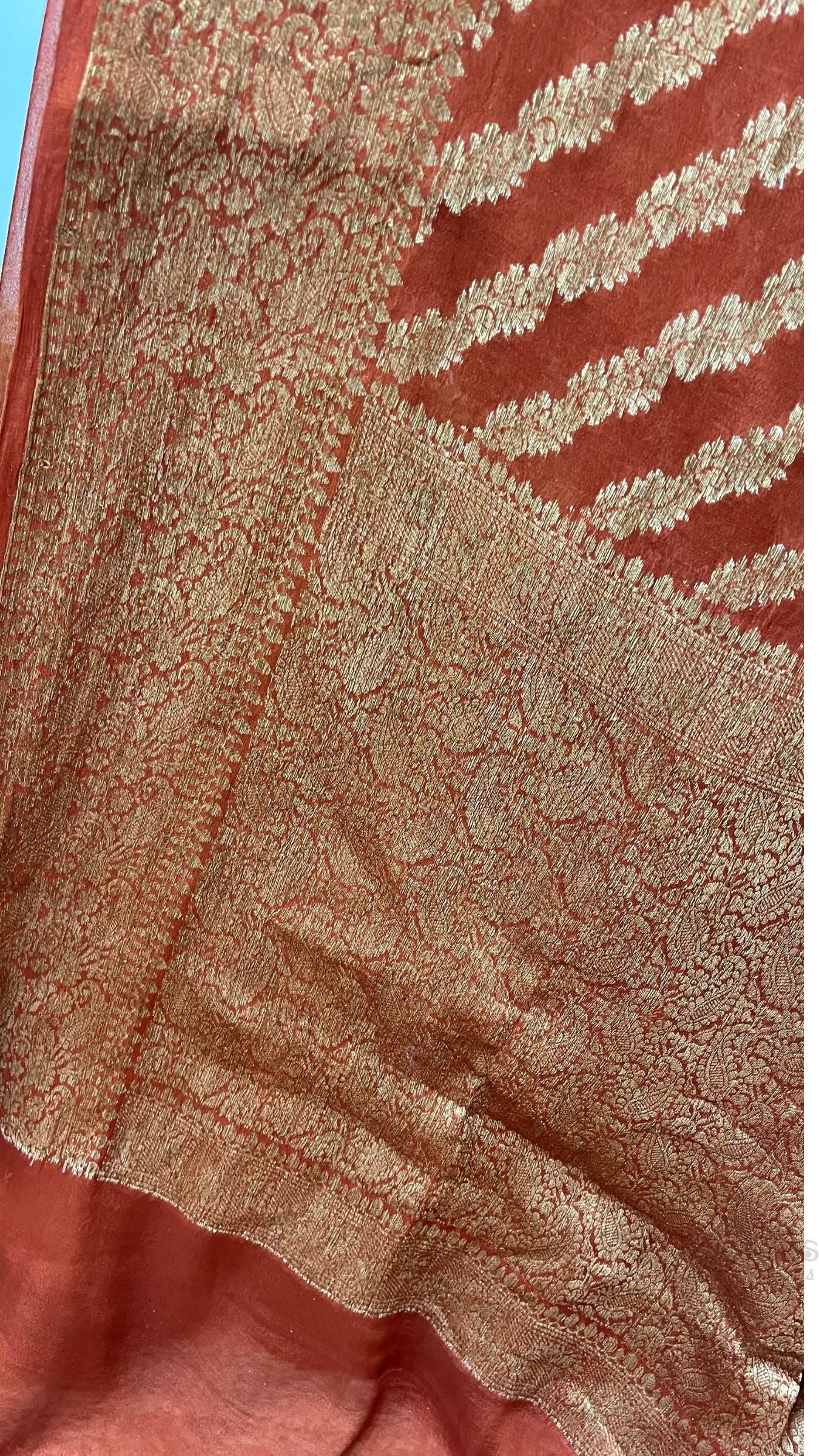 Pure Khaddi Chiffon Banarasi Saree