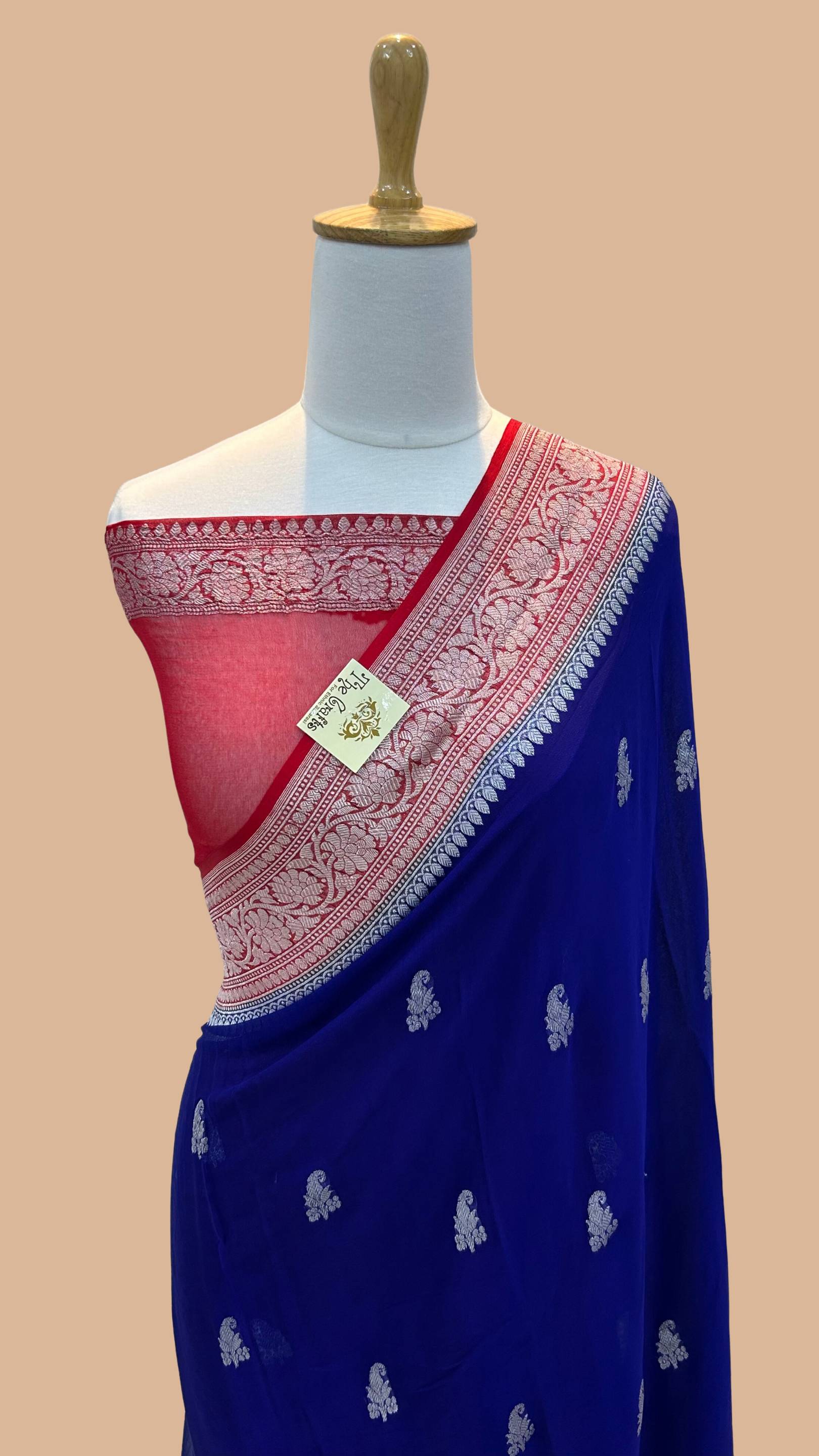 Pure Georgette Handloom Banarasi Saree