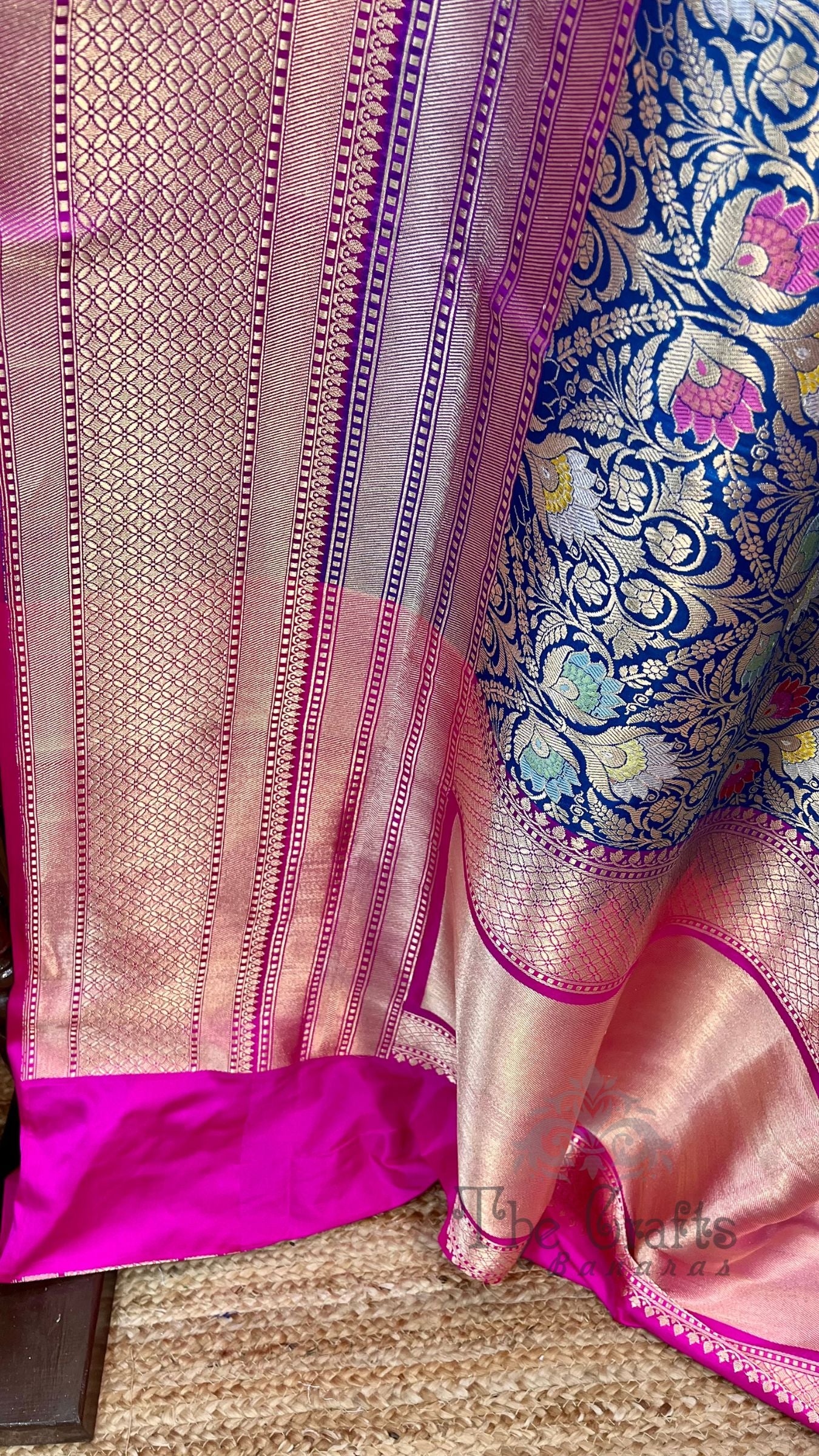 Pure Katan Silk Handloom Banarasi Saree - Kadhua Brocade Tilfi Meena with Satan Border
