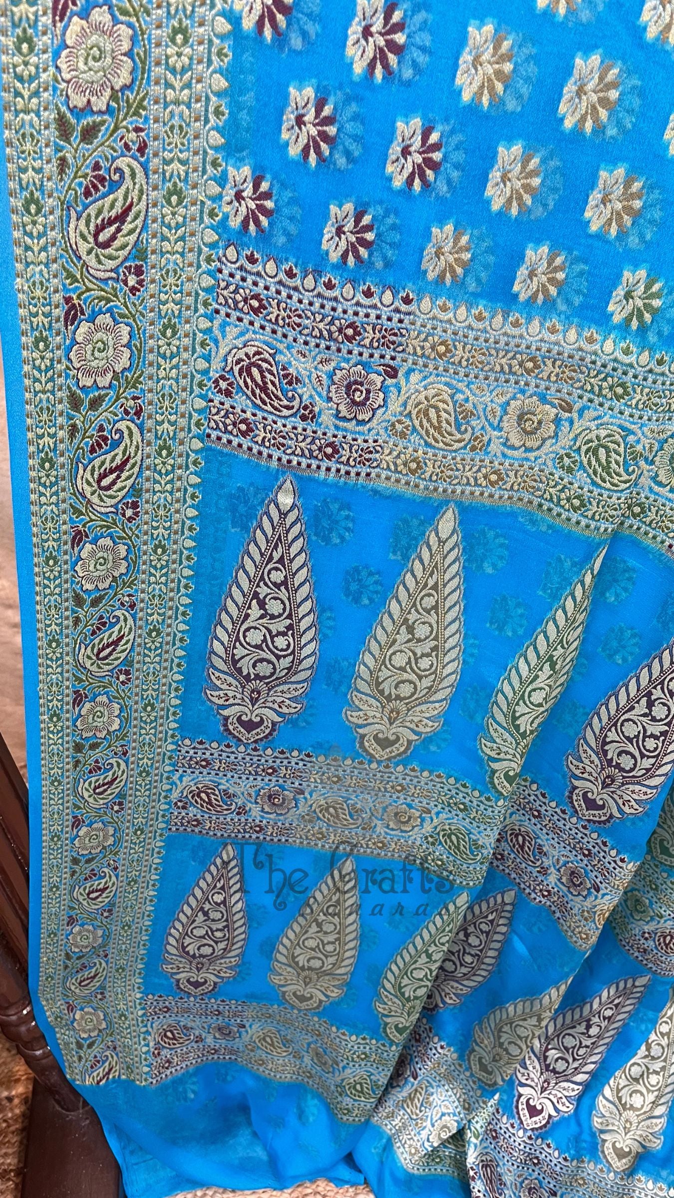 Pure Khaddi Chiffon Banarasi Saree