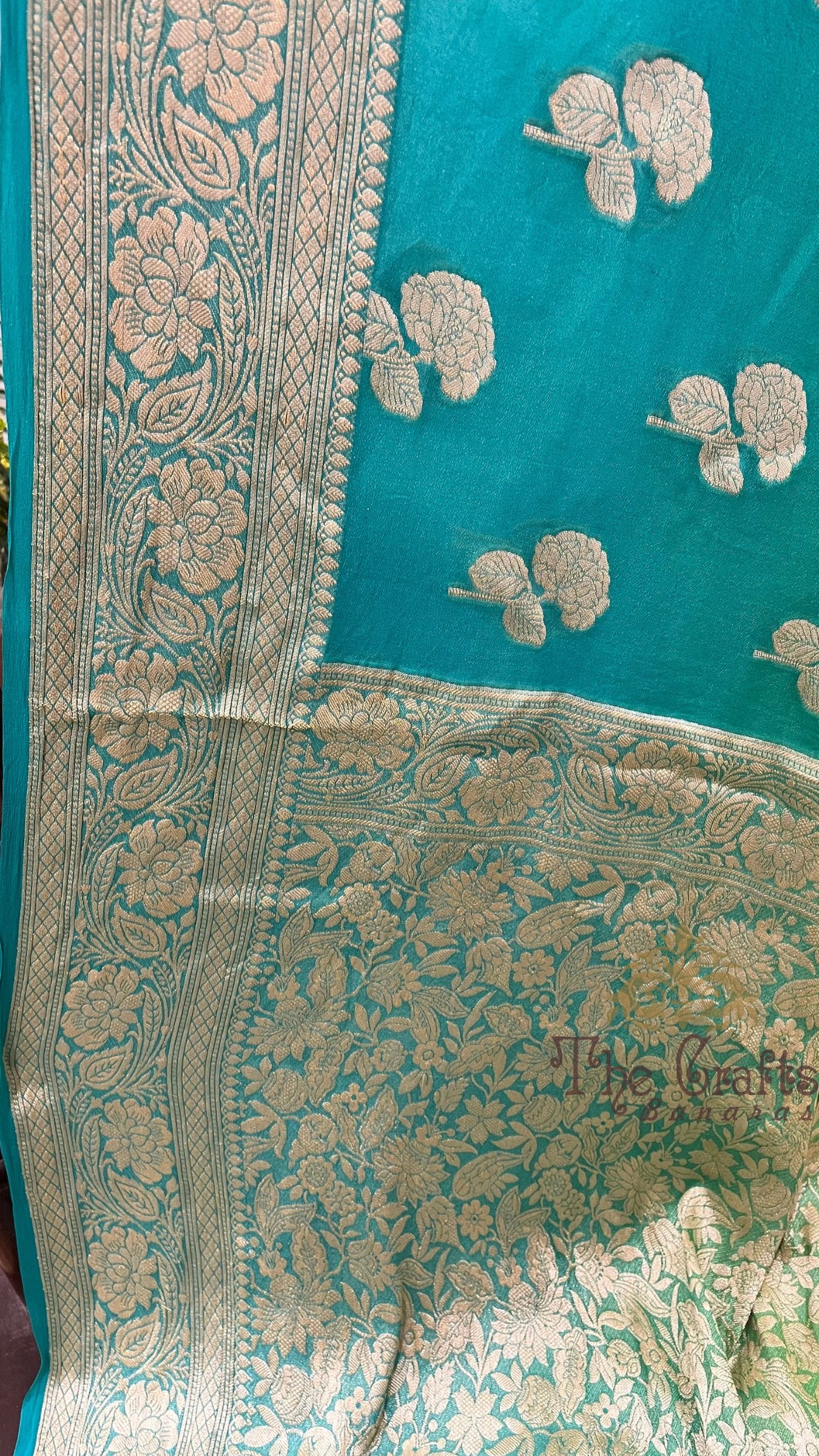 Pure Khaddi Chiffon Banarasi Saree