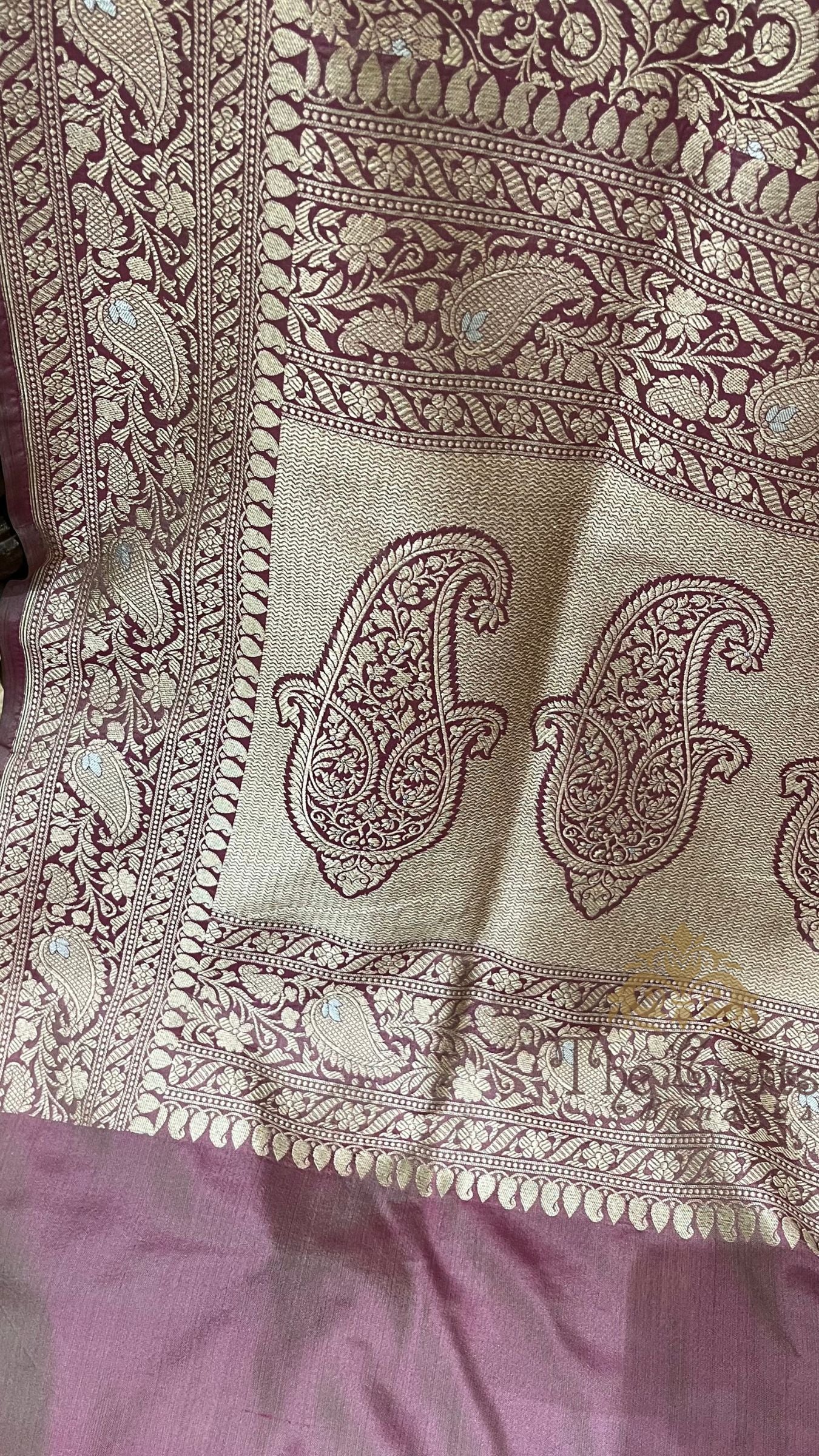 Pure Katan Silk Handloom Banarasi Saree - Tanchui Brocade Meena