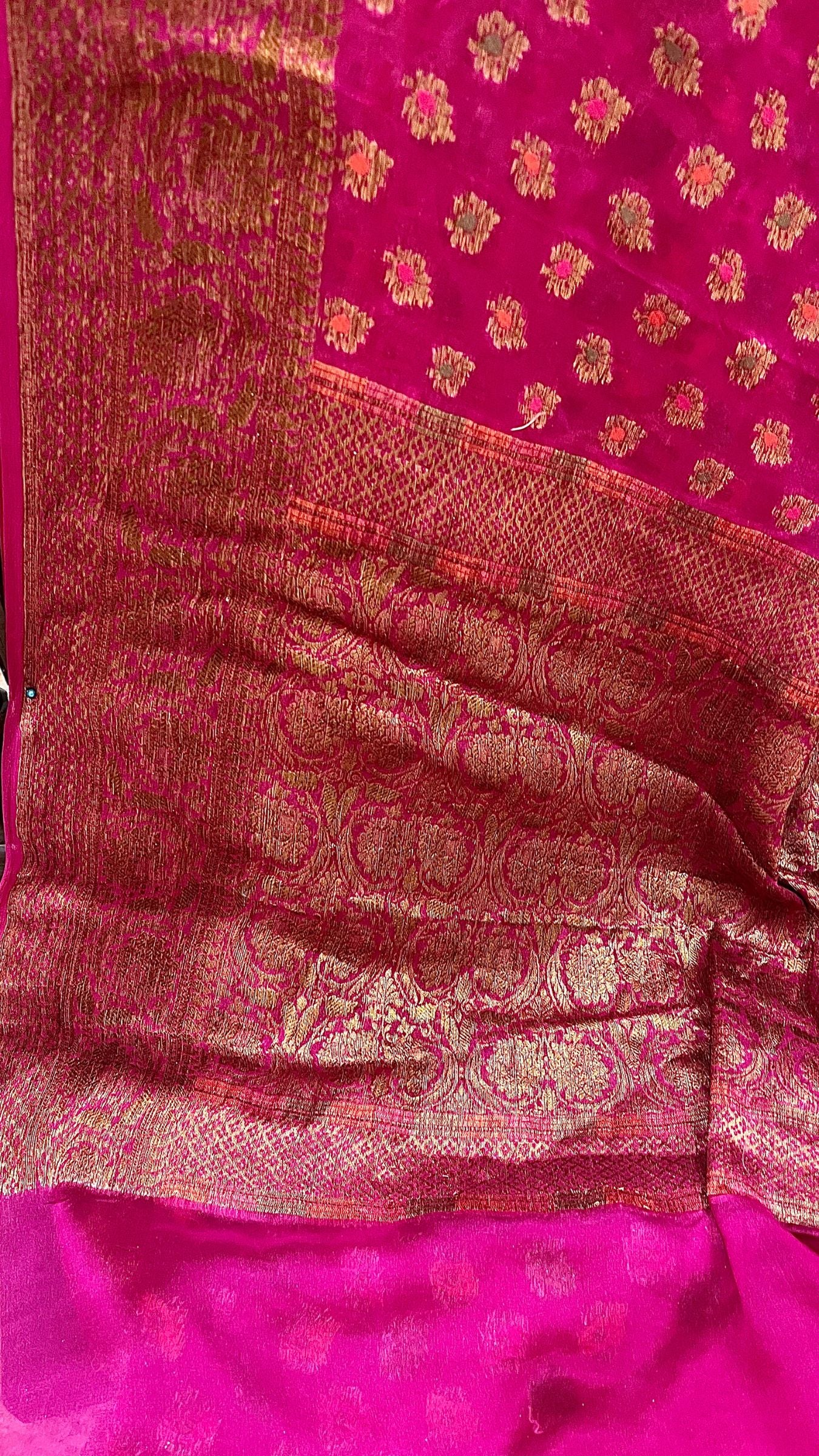 Pure Khaddi Chiffon Banarasi Saree