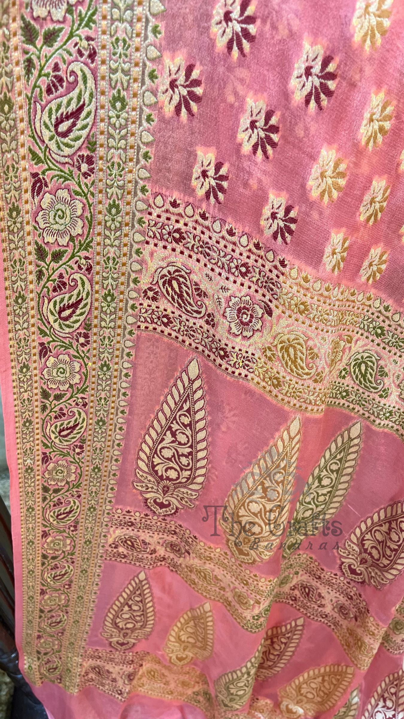 Pure Khaddi Chiffon Banarasi Saree