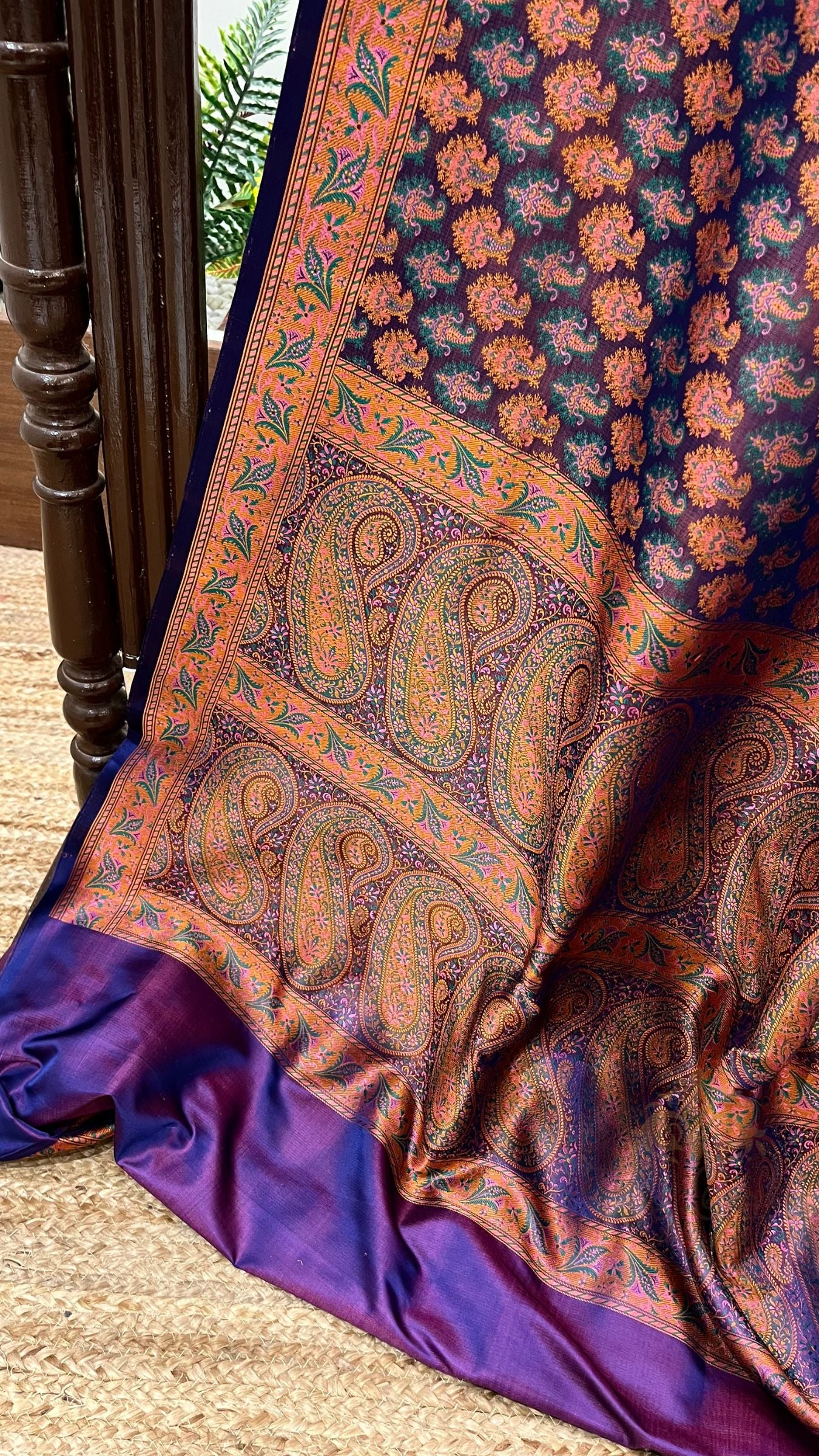 Pure Soft Katan Jamawar Silk Handloom Banarasi Saree
