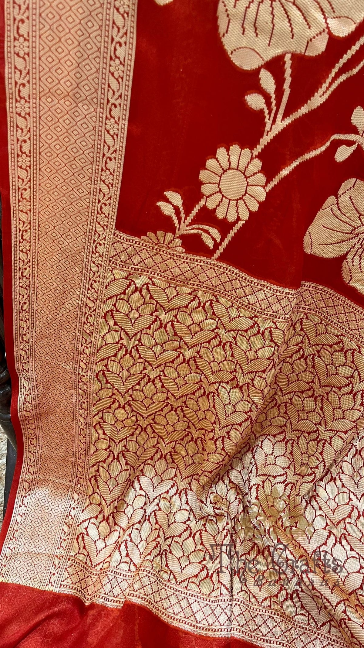 Pure Khaddi Chiffon Banarasi Saree