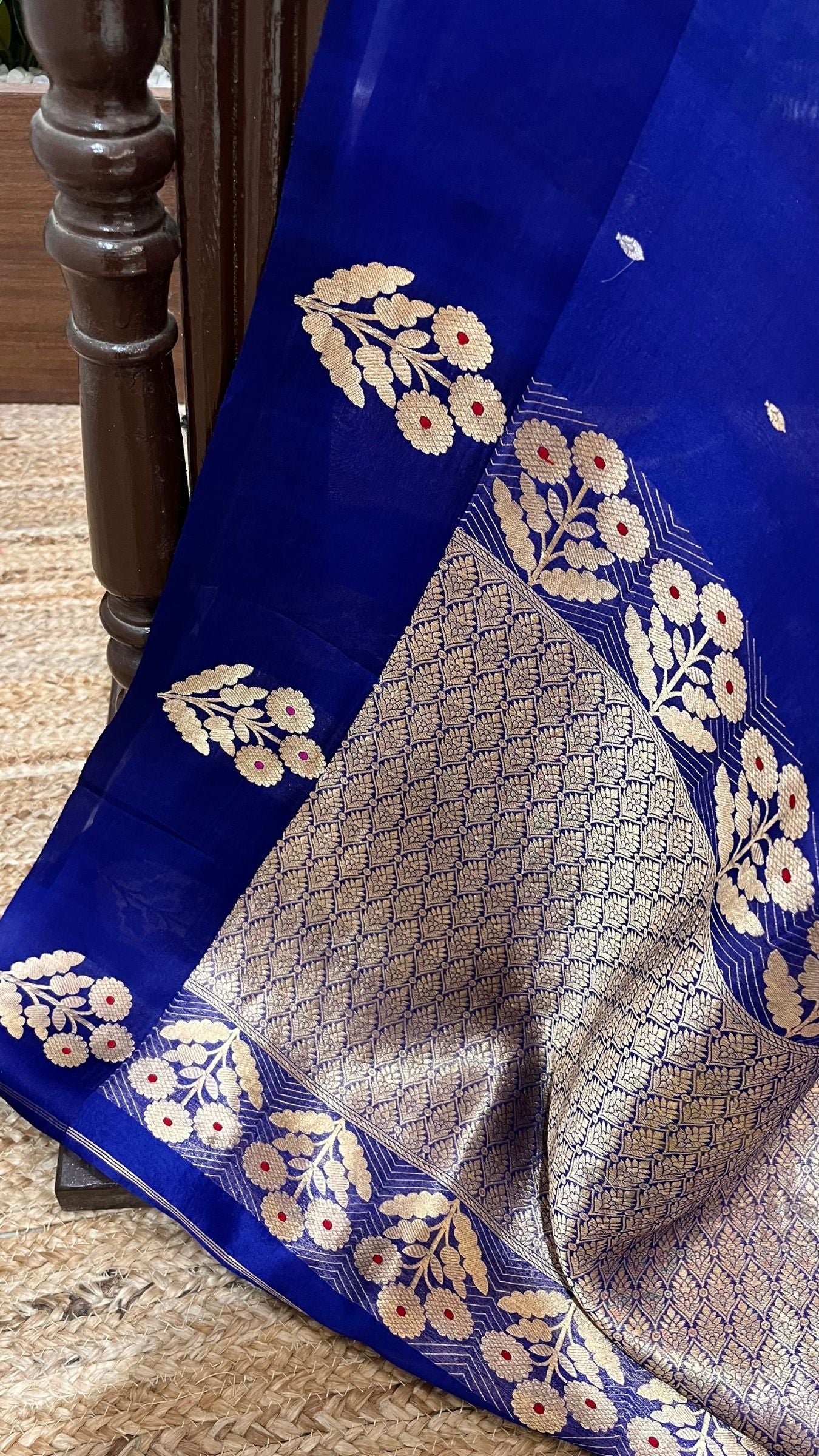 Pure Kora Silk Handloom Banarasi Saree