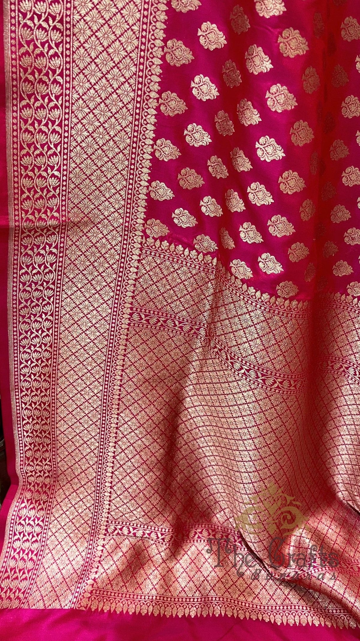 Pure Katan Silk Handloom Banarasi Saree - Jaal work