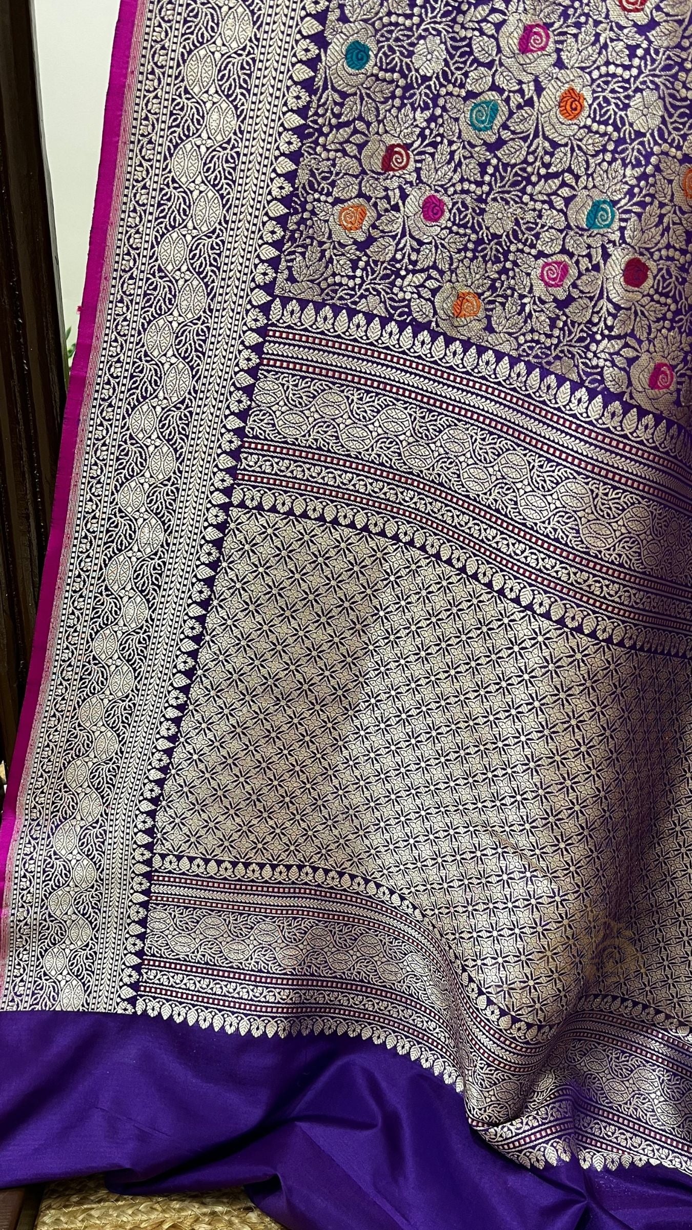 Pure Katan Silk Handloom Banarasi Saree - Kadhua Brocade Tilfi Meena