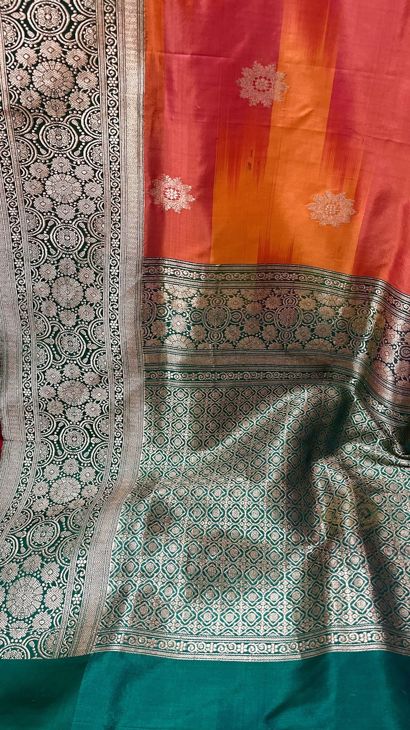 Pure Katan Silk Handloom Banarasi Saree - with kadhua motifs