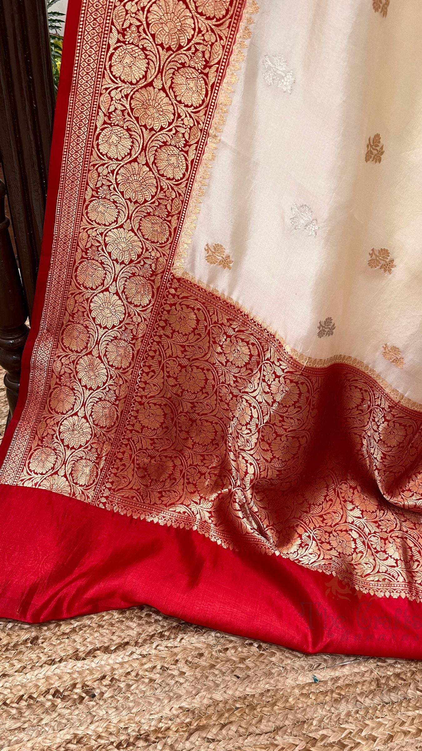 Pure  Mango Silk Handloom Banarasi Saree