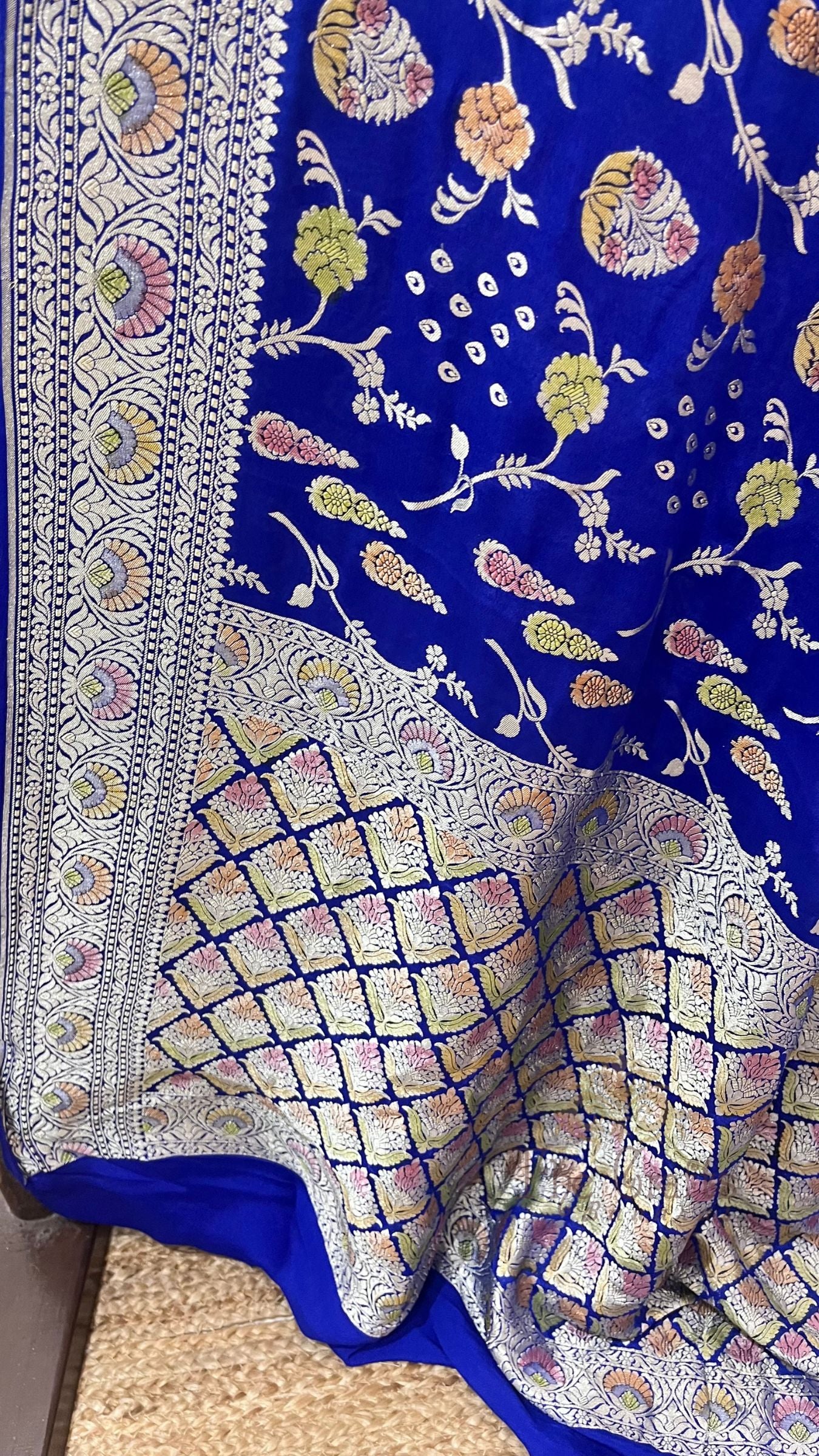 Khaddi Georgette Handloom Banarasi Saree